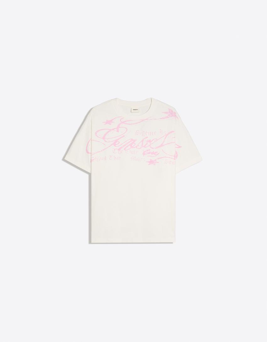 Regular fit print T-shirt-White
