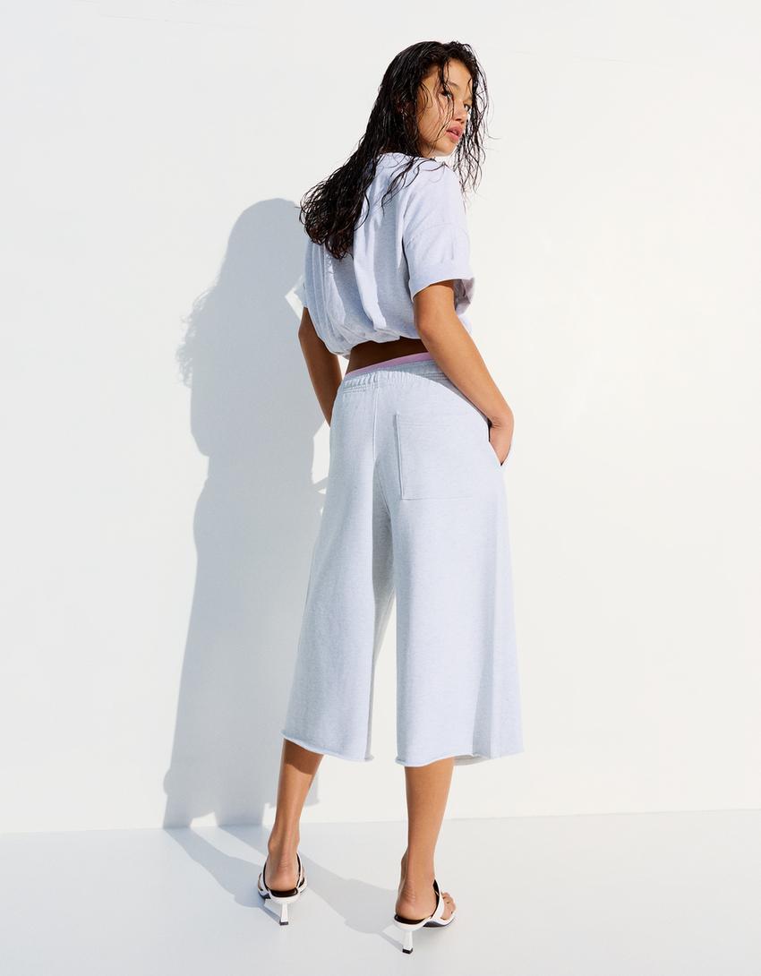 Şardonlu bermuda-Gri