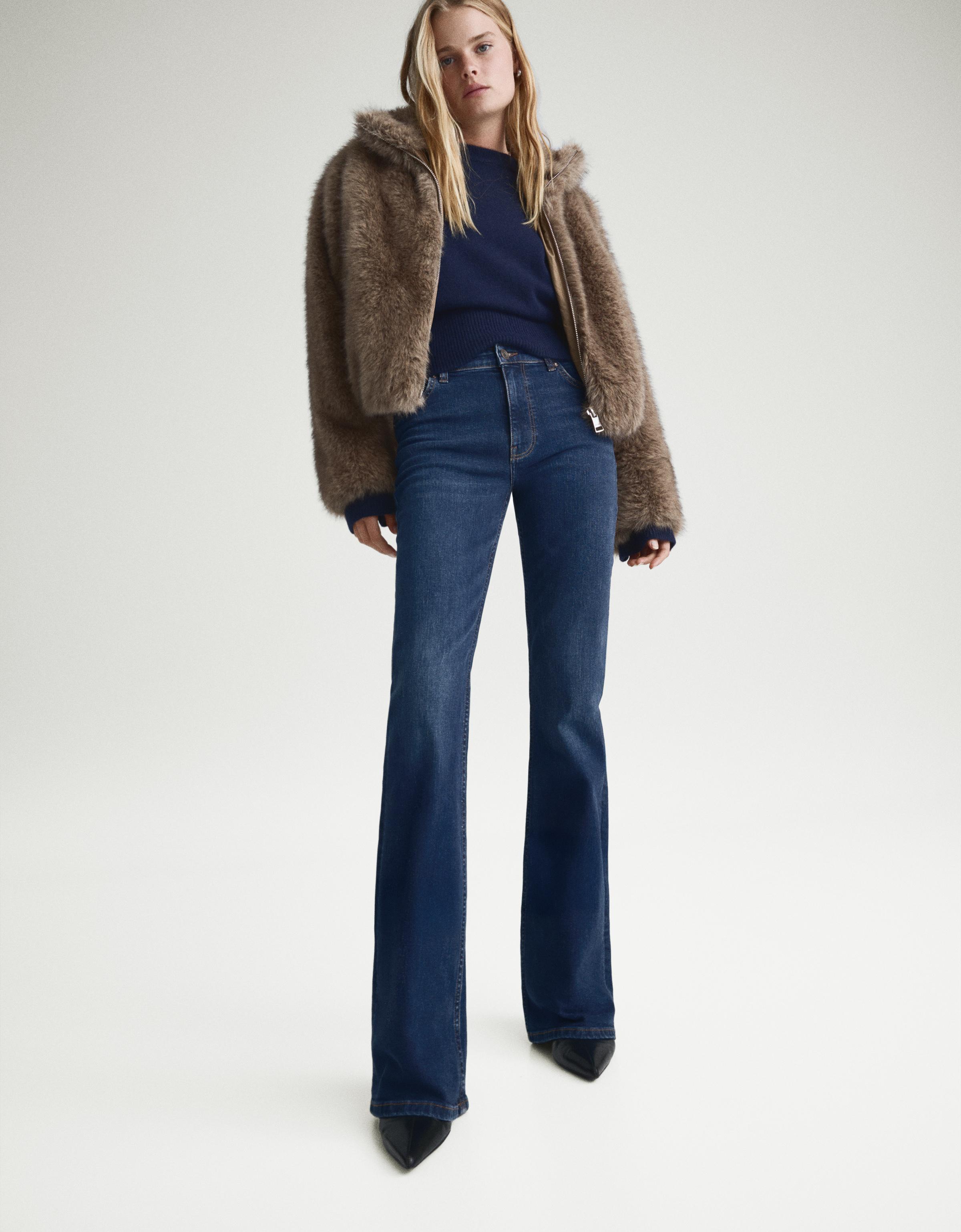 Bershka Schlaghose Jeans Damen 40 Blau