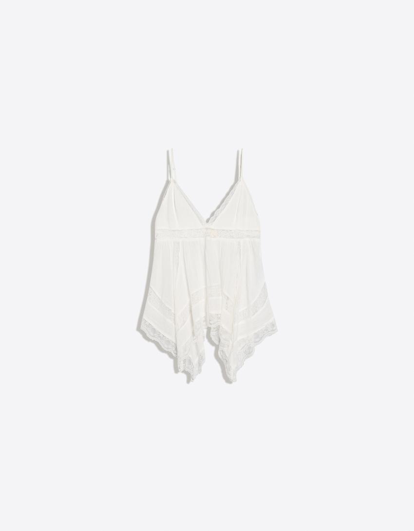 Lace strappy top