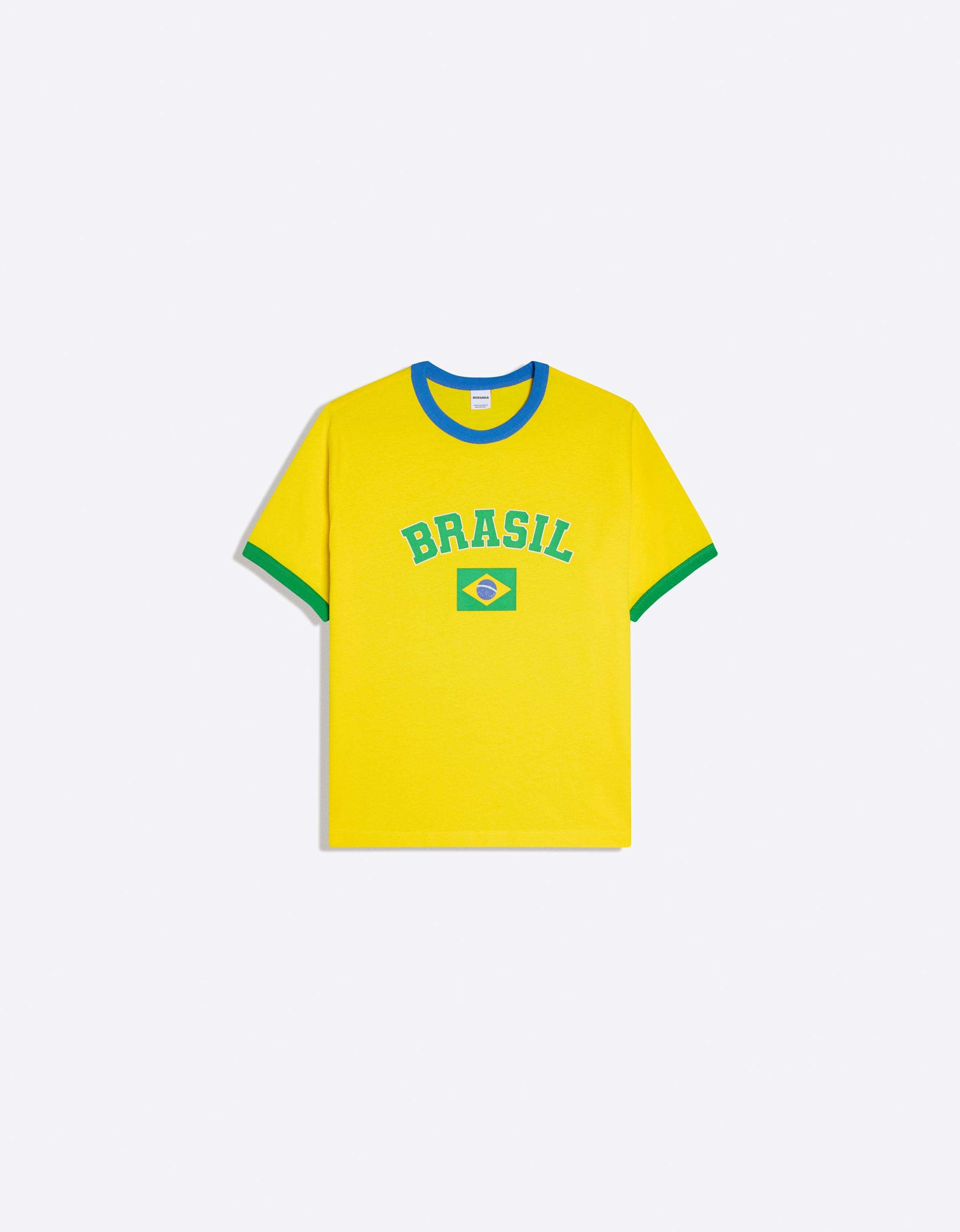 Bershka slim fit baskılı t-shirt görsel 4
