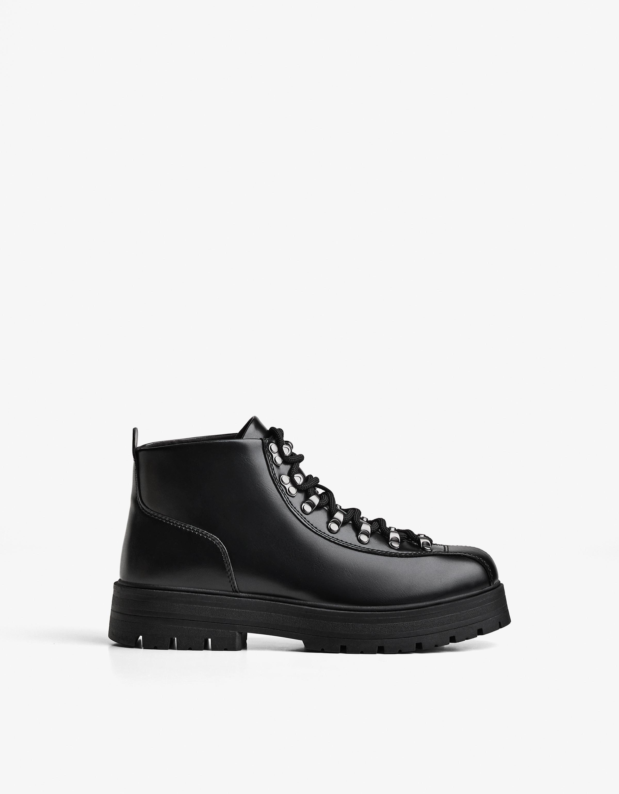 Bershka Stiefeletten Mit Metall-Details Herren 45 Schwarz