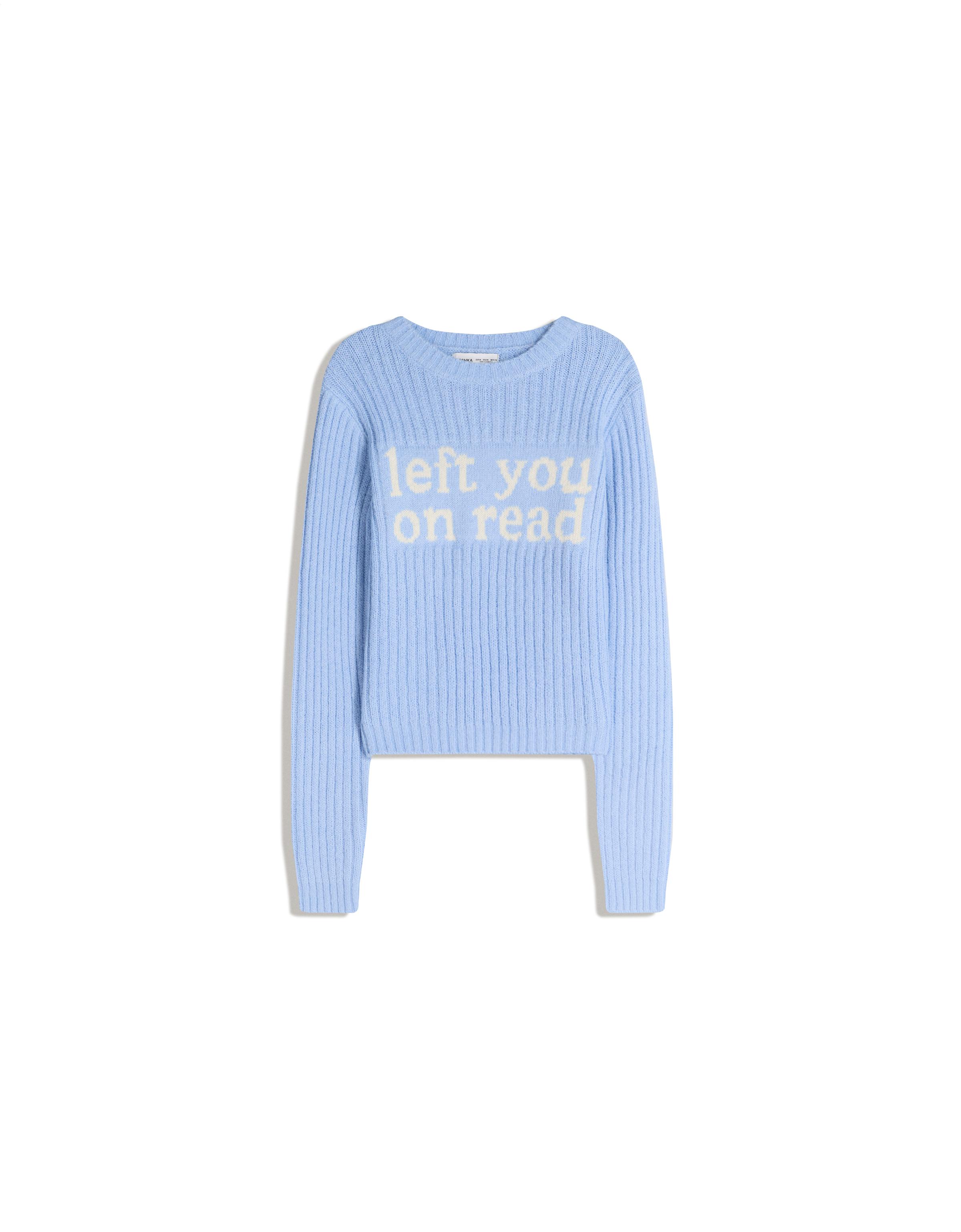 Printed knit jumper — Blue