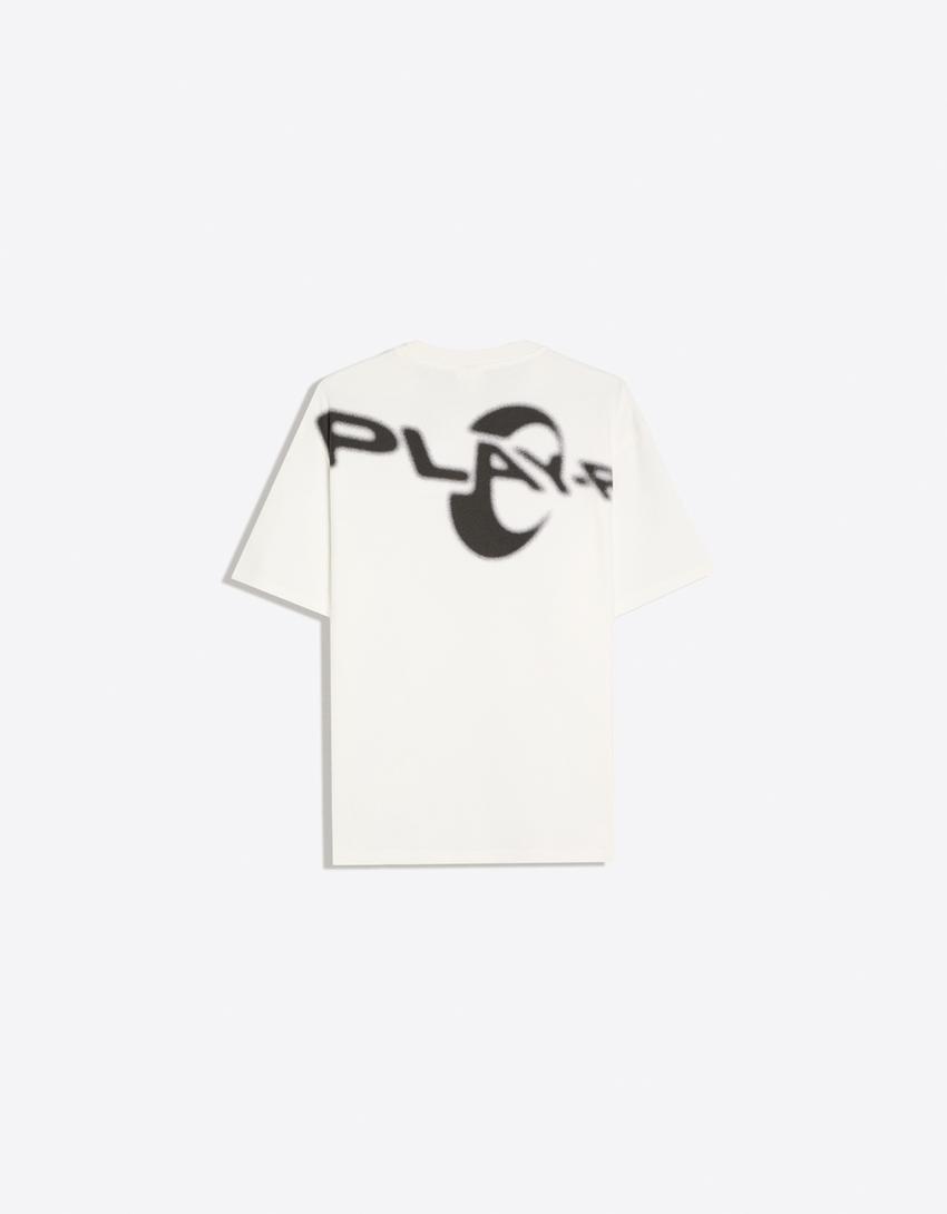 Relaxed fit printed T-shirt-White