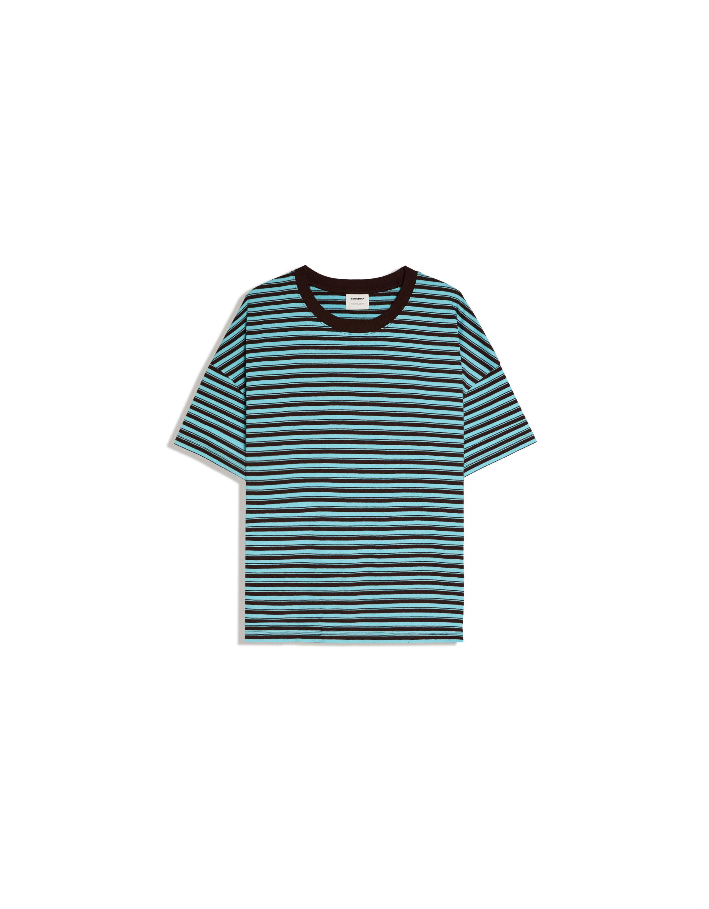 Boxy fit striped T-shirt — Blue