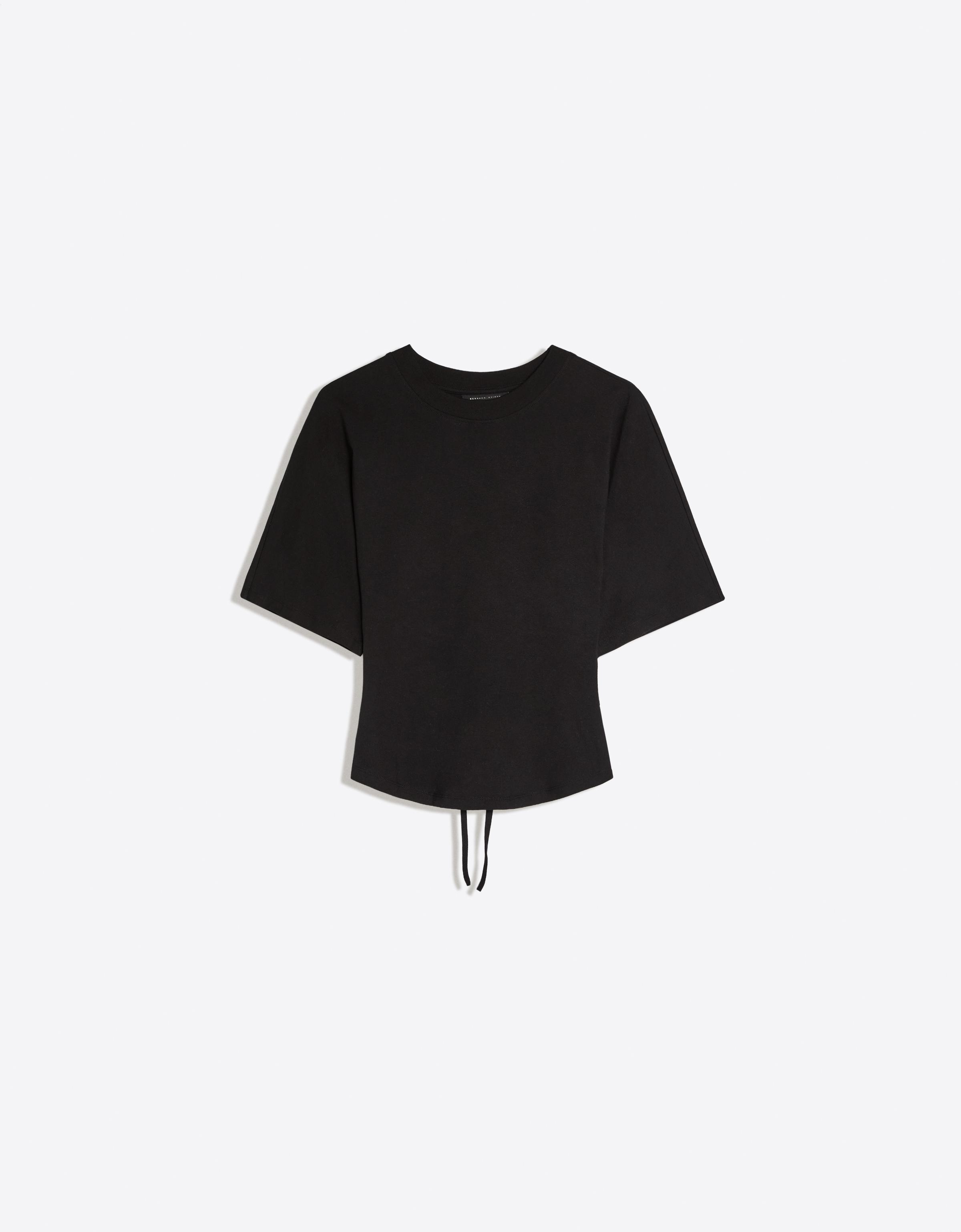 Short-sleeved corset T-shirt — Black