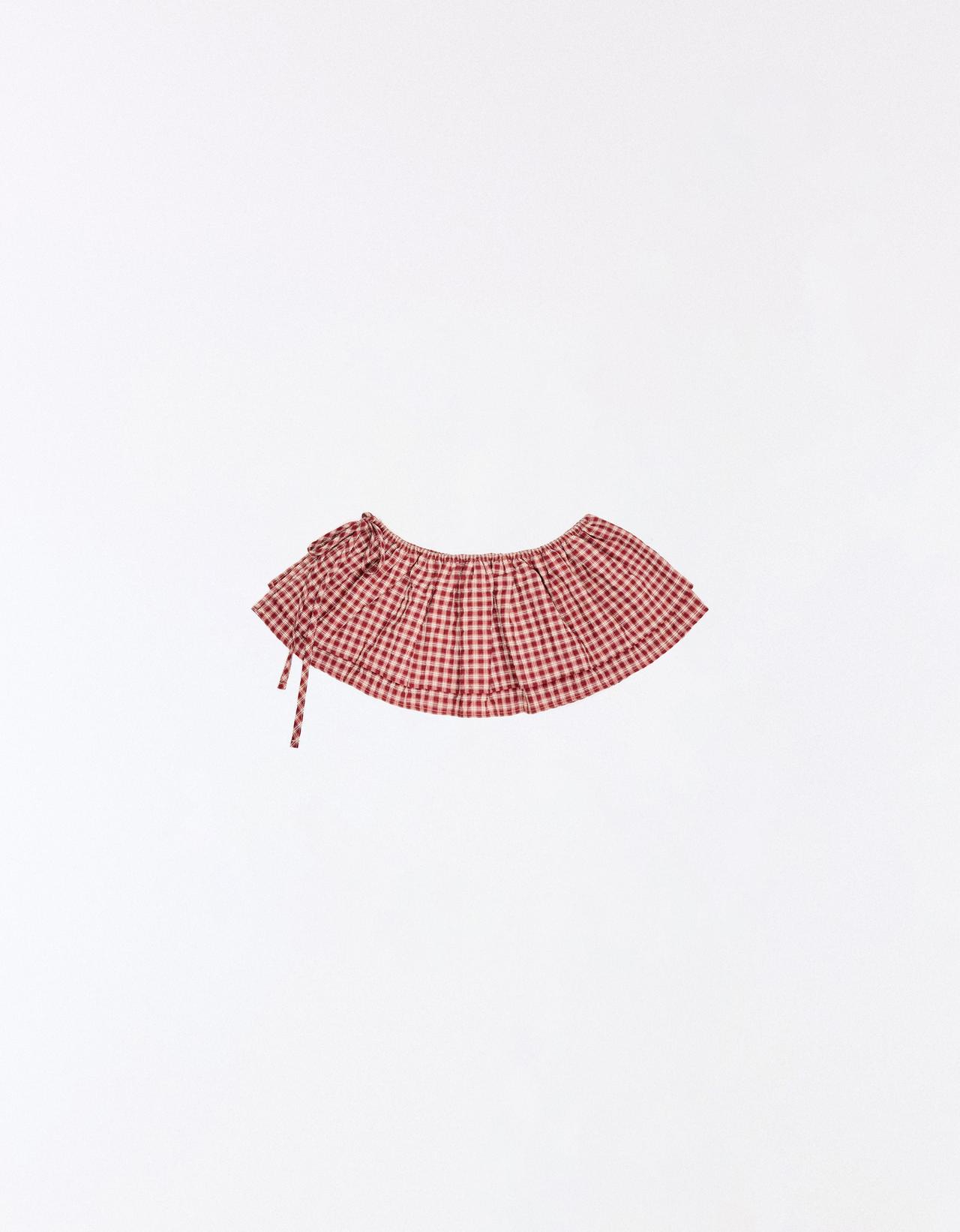 Check overskirt — Red