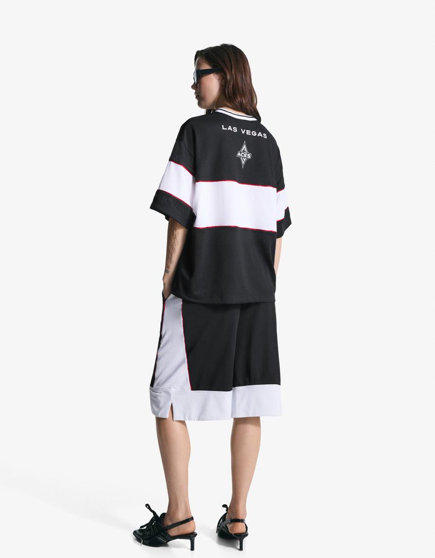 WNBA sports Bermuda jorts-Black-1