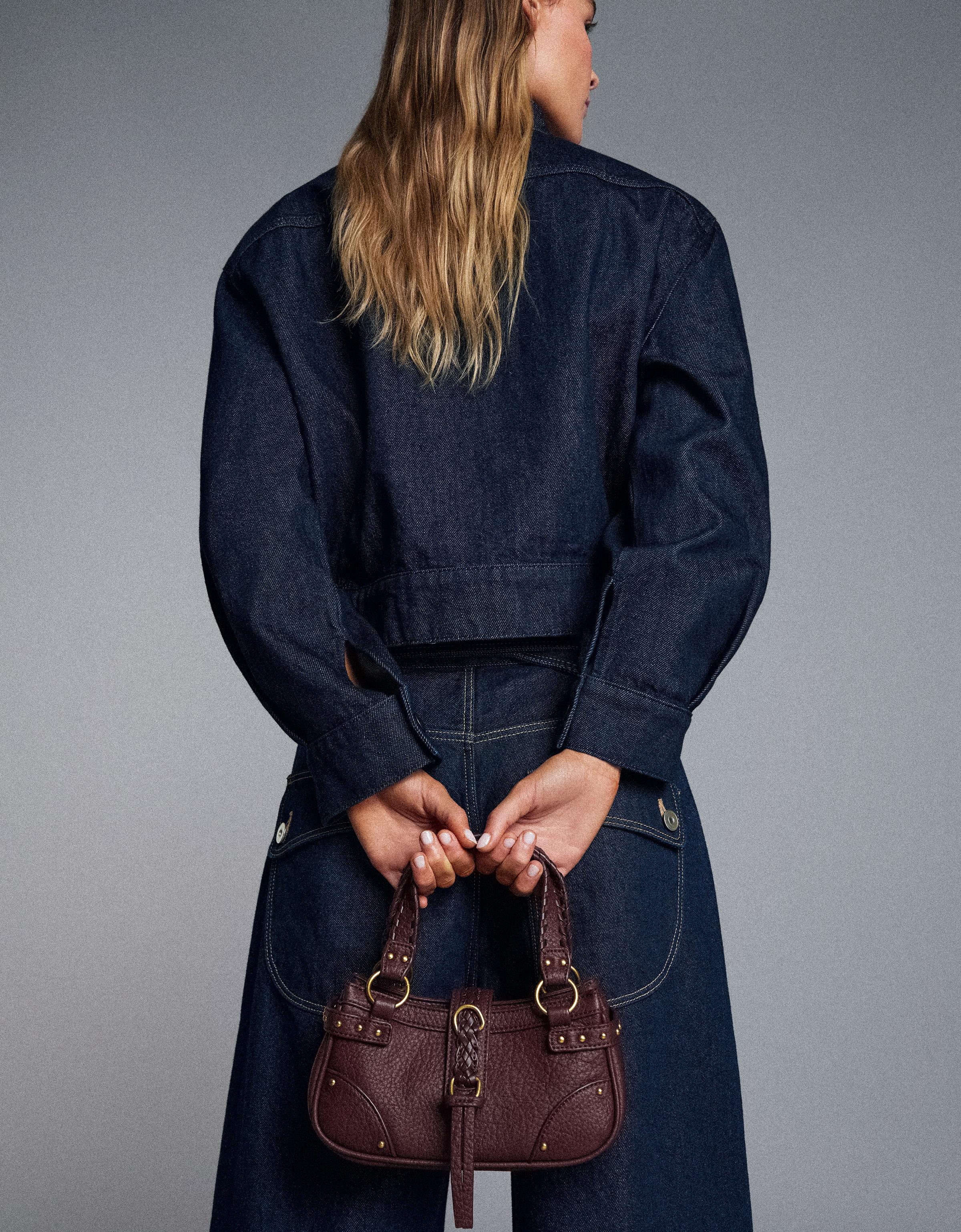 Mini vintage effect bag — Burgundy