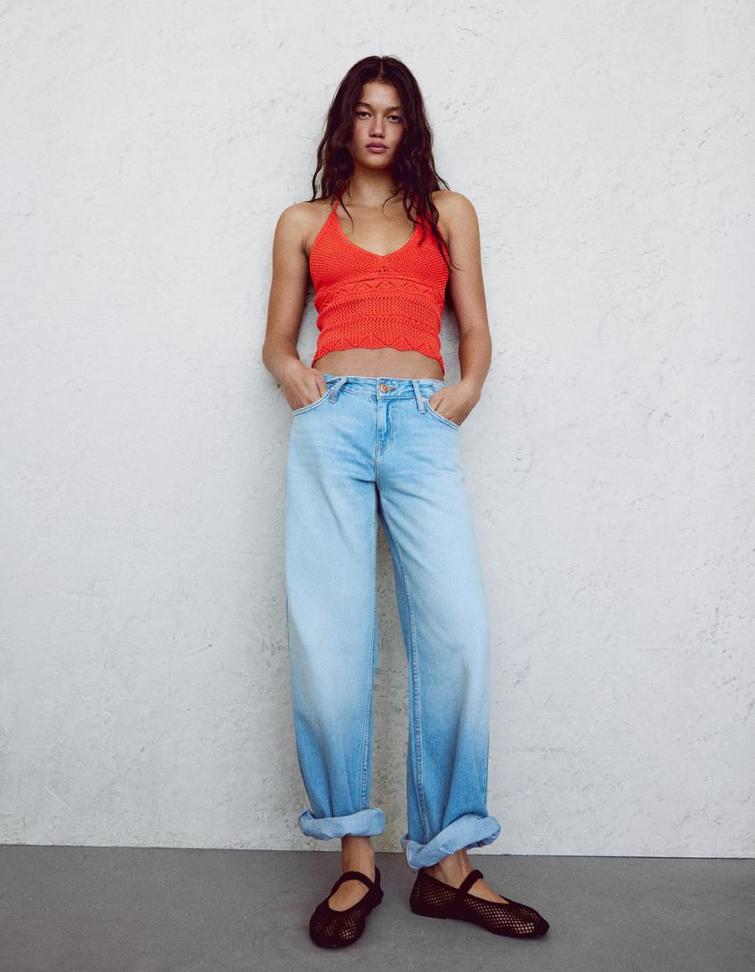 Rustik örgü halter top-Turuncu