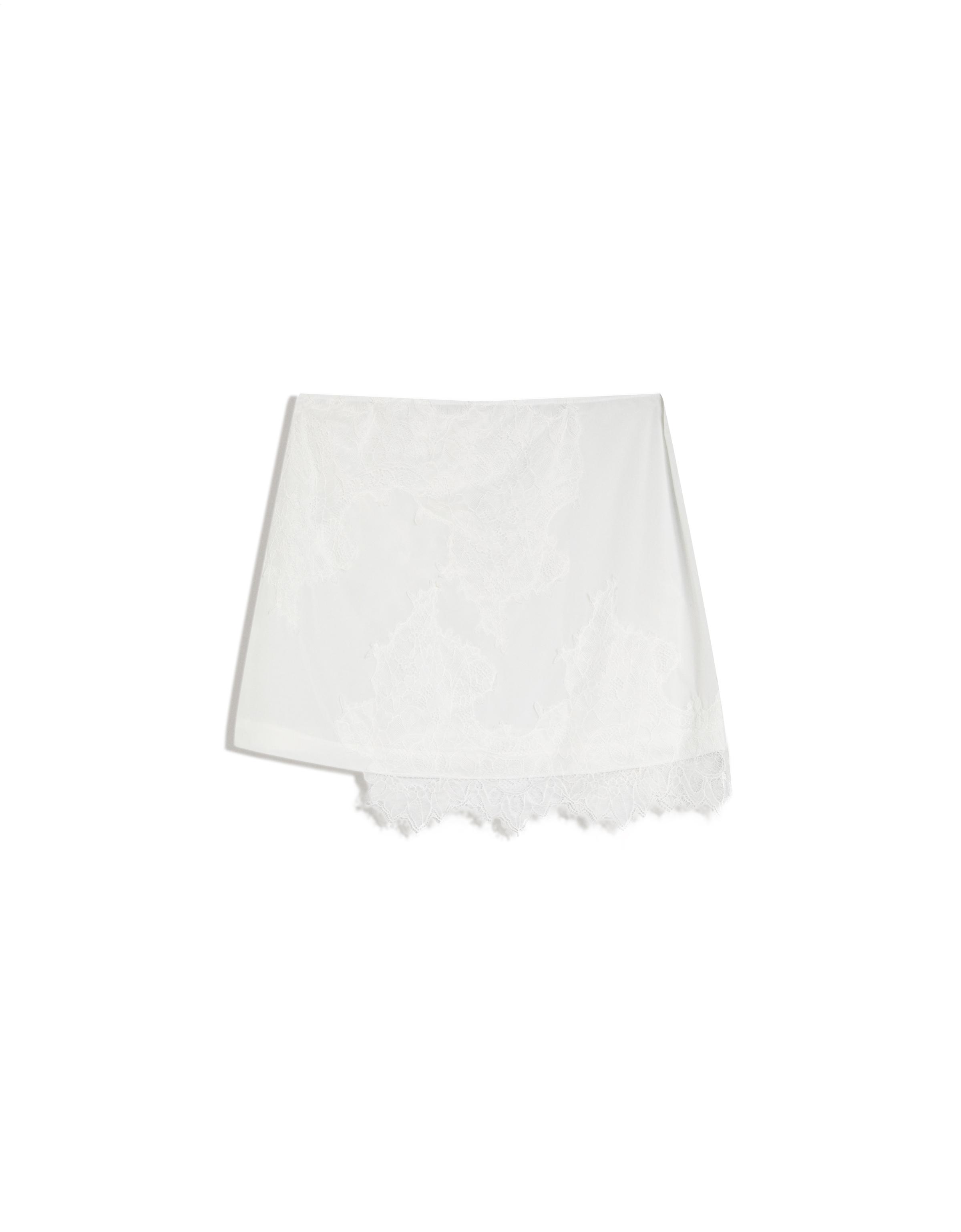 Mesh and lace skirt