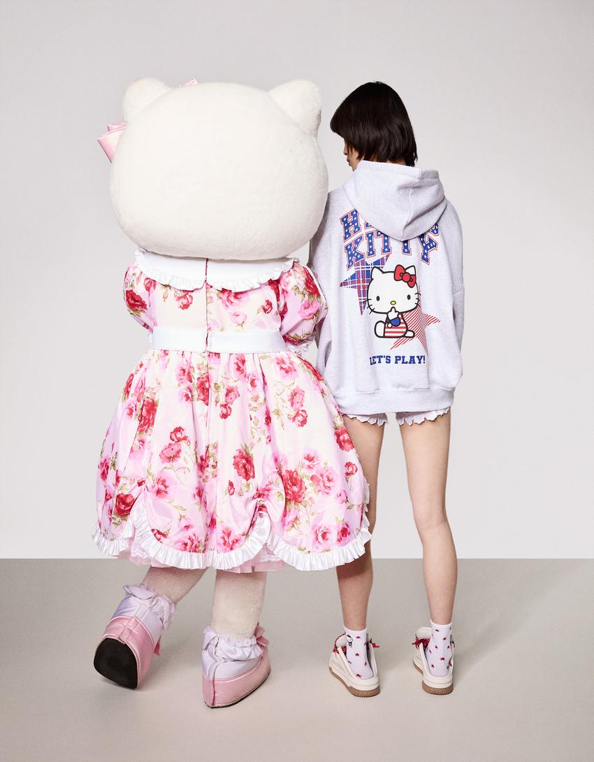 Худи Hello Kitty-Серый-2