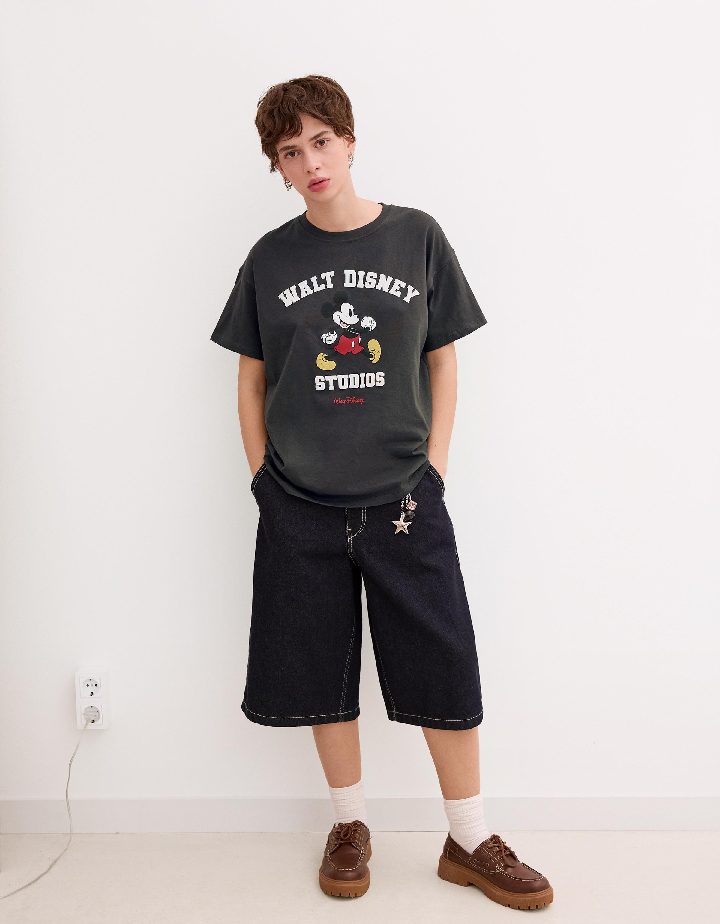 Mickey Mouse print short sleeve T-shirt - Women | Bershka