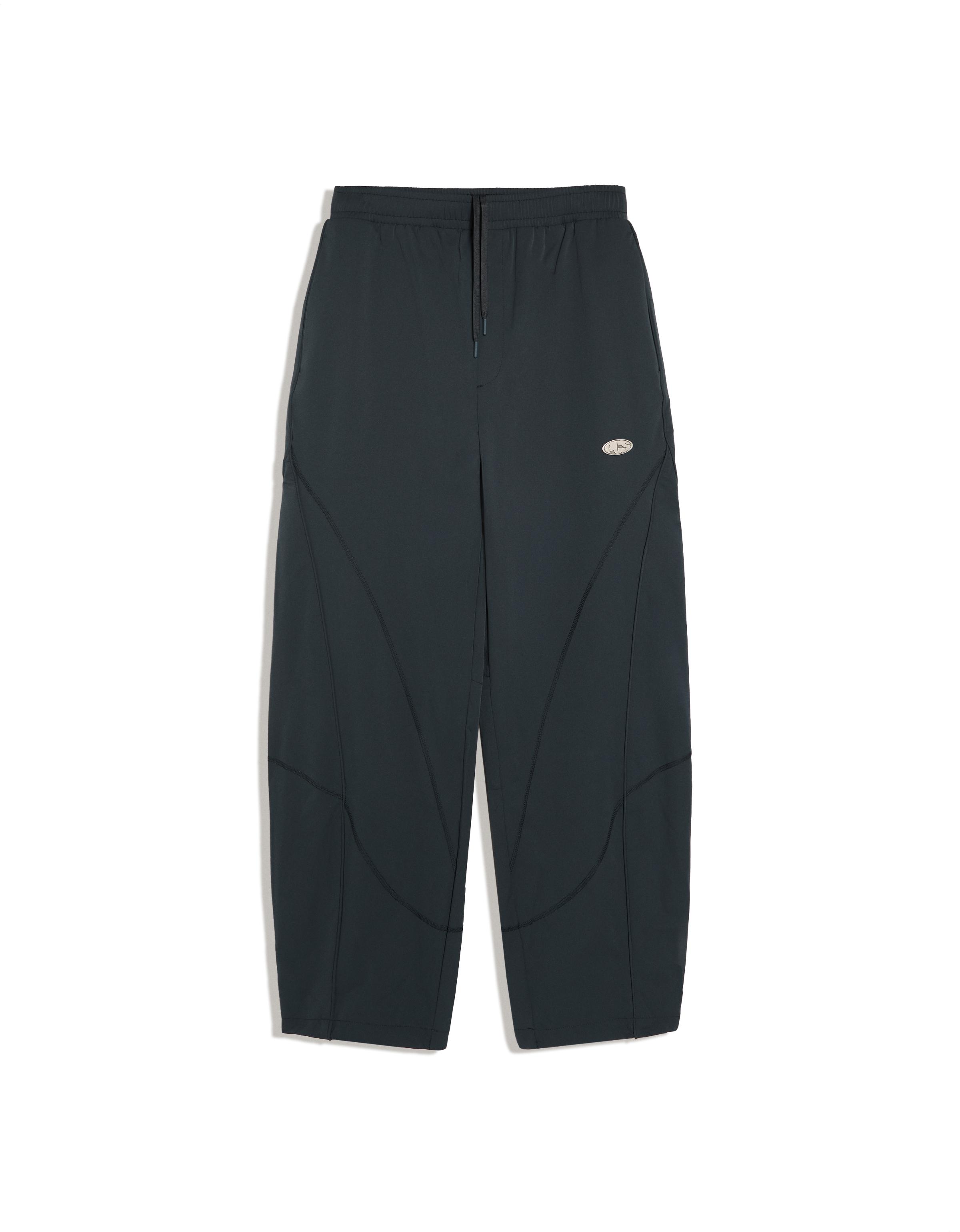 Technical barrel trousers — Dark blue