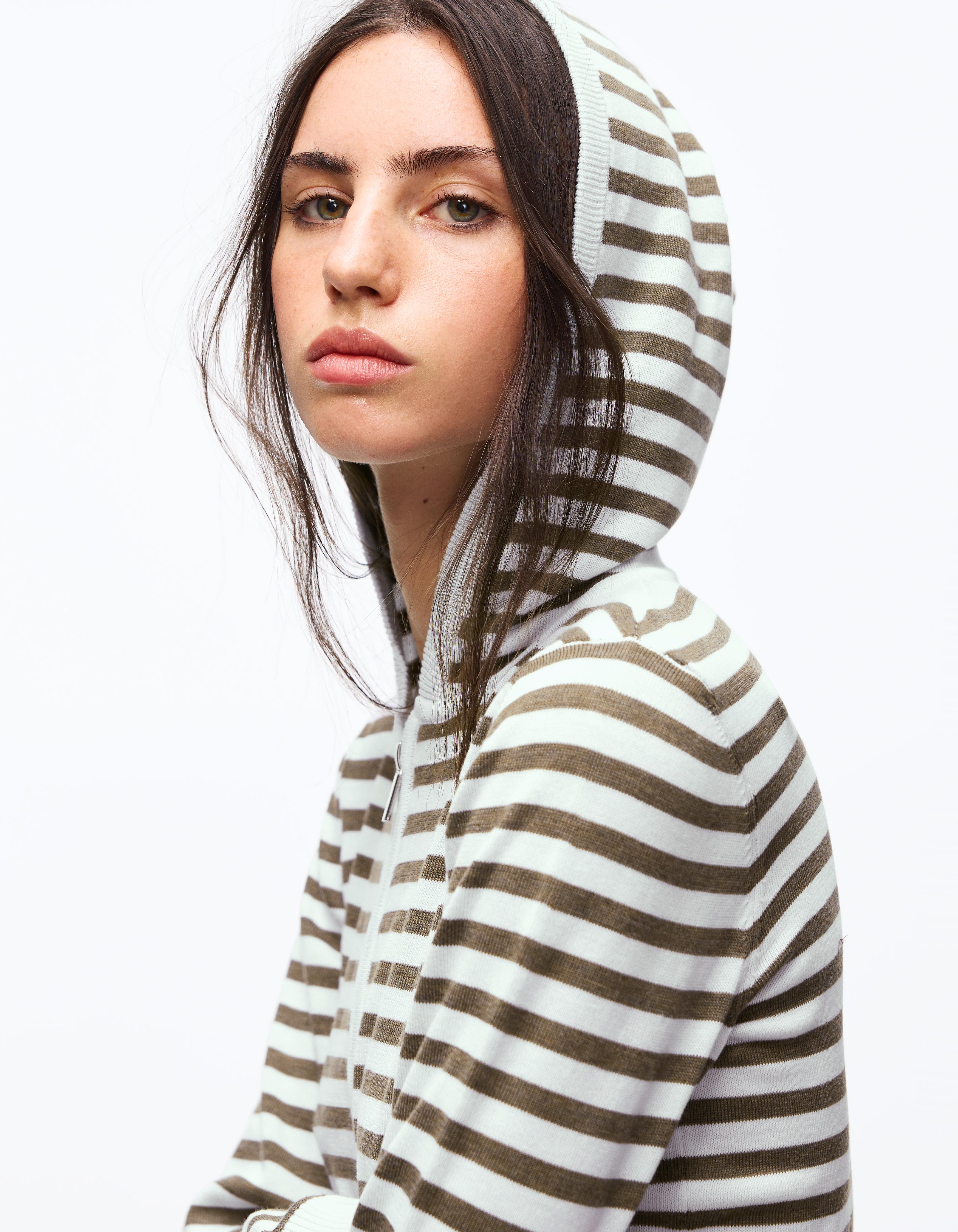 Çizgili kapüşonlu sweatshirt - Görsel 53