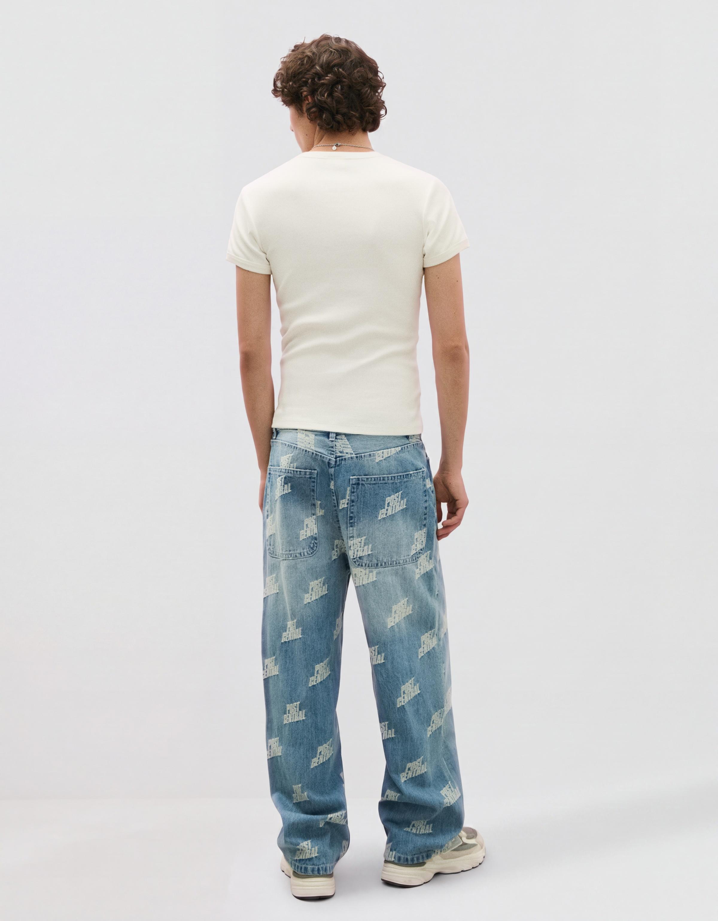Jacquard trousers — Light blue