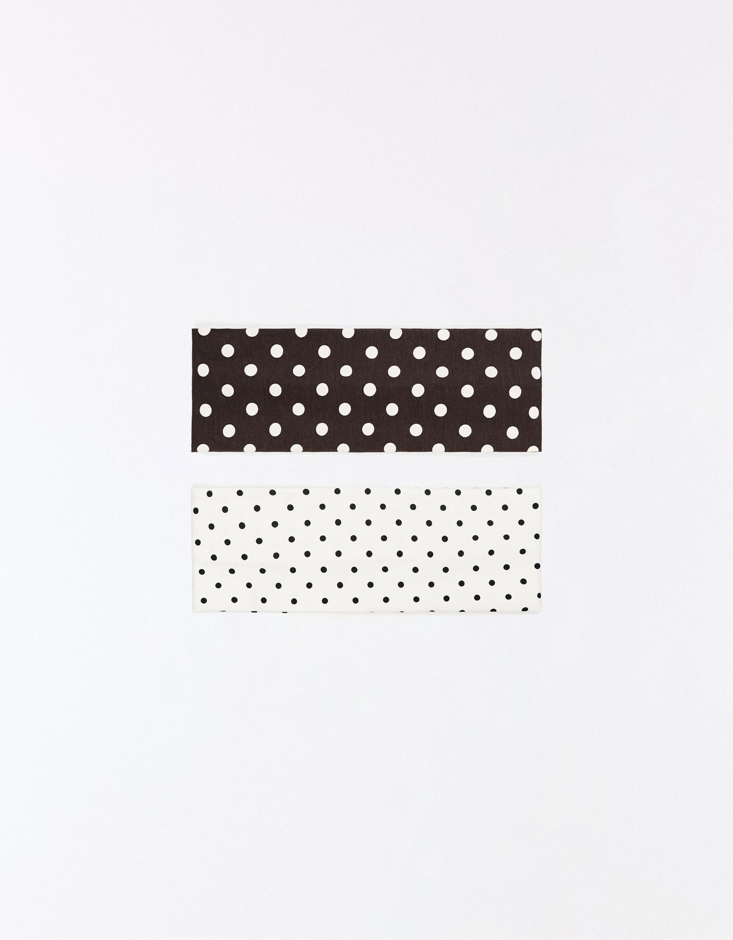 Pack of 2 polka dot hairbands — Black