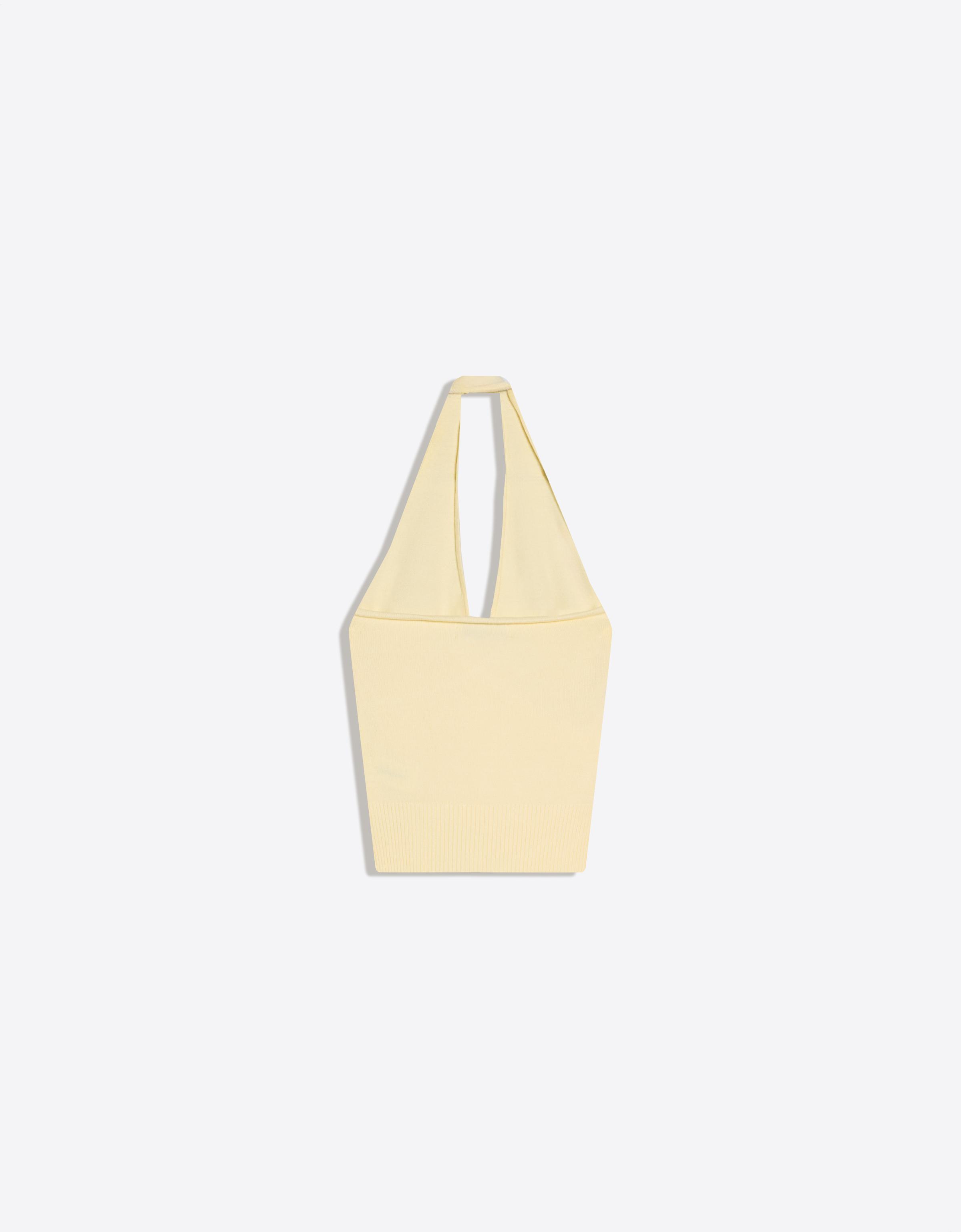 Halter neck crossover top — Yellow