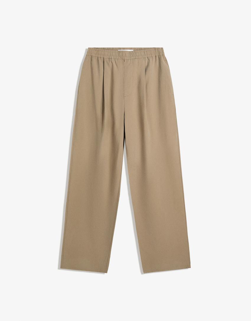 Pantalon baggy fit jogger fit-Taupe-3