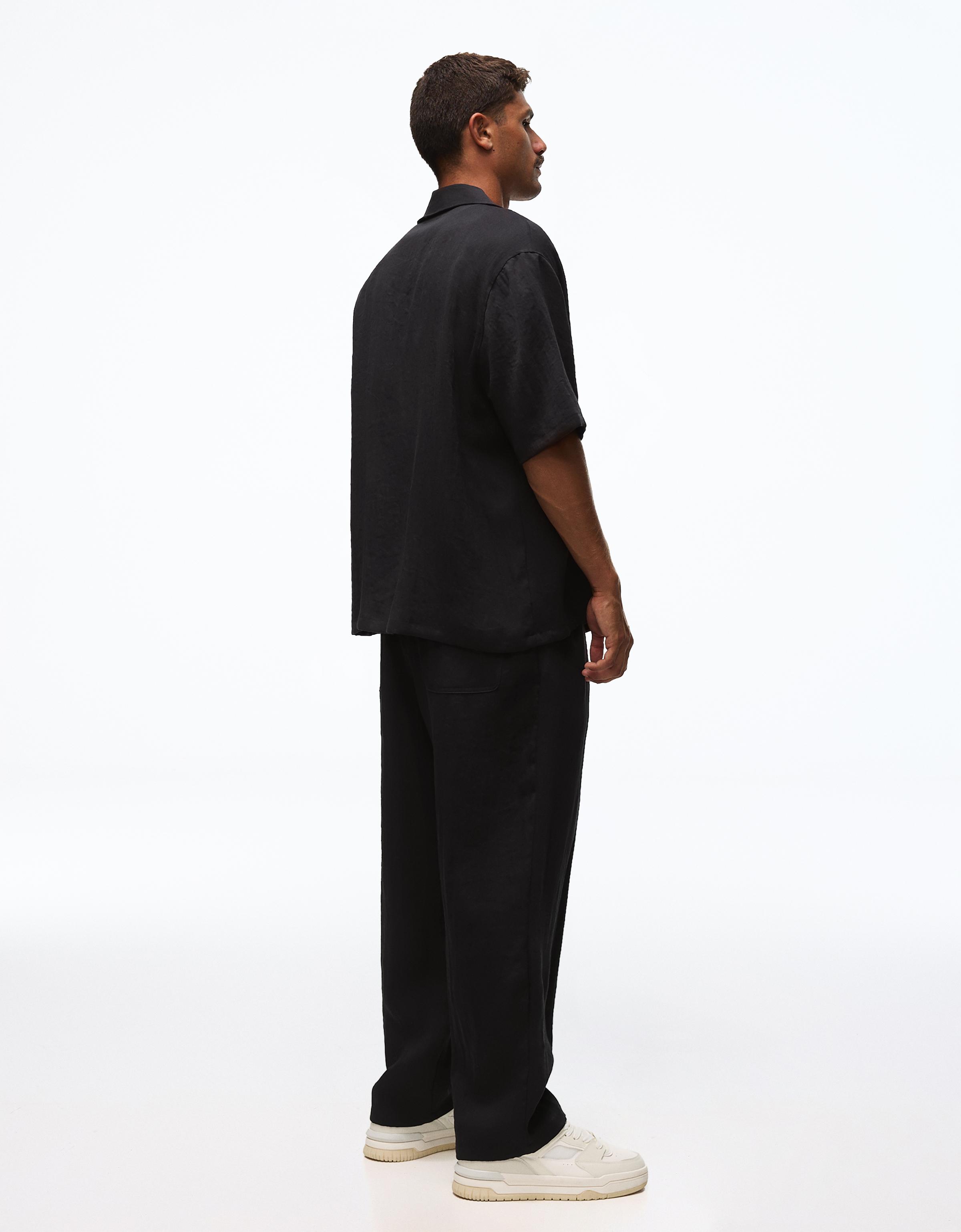 Rustic baggy trousers — Black
