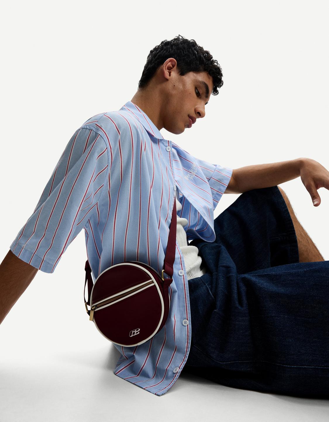 Round sports crossbody bag
