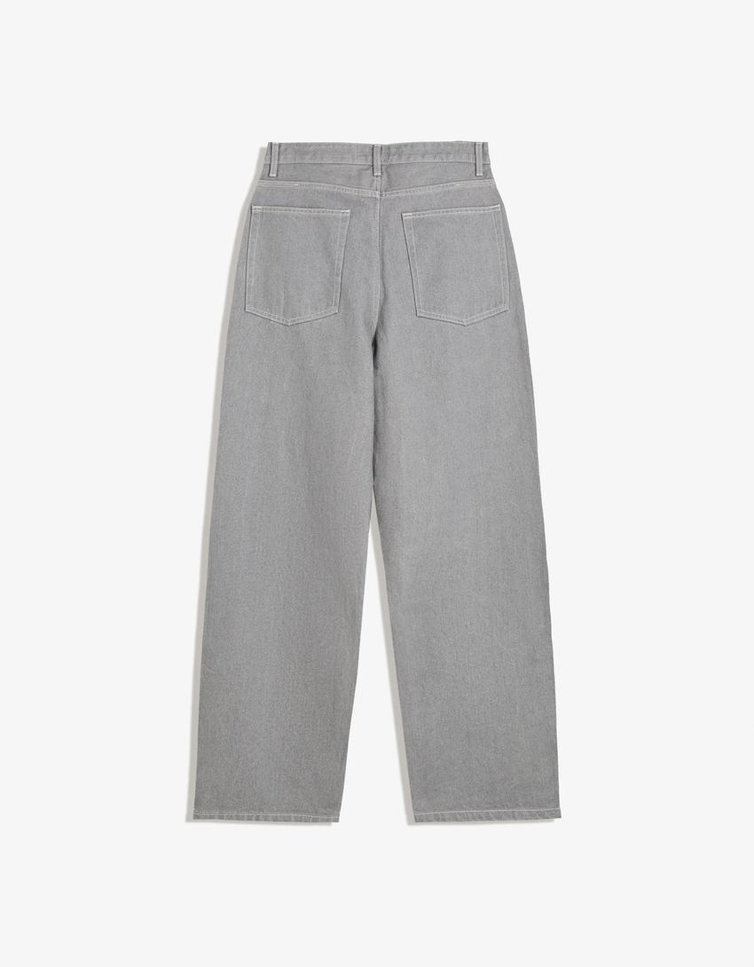 Jean loose baggy-Gris-4