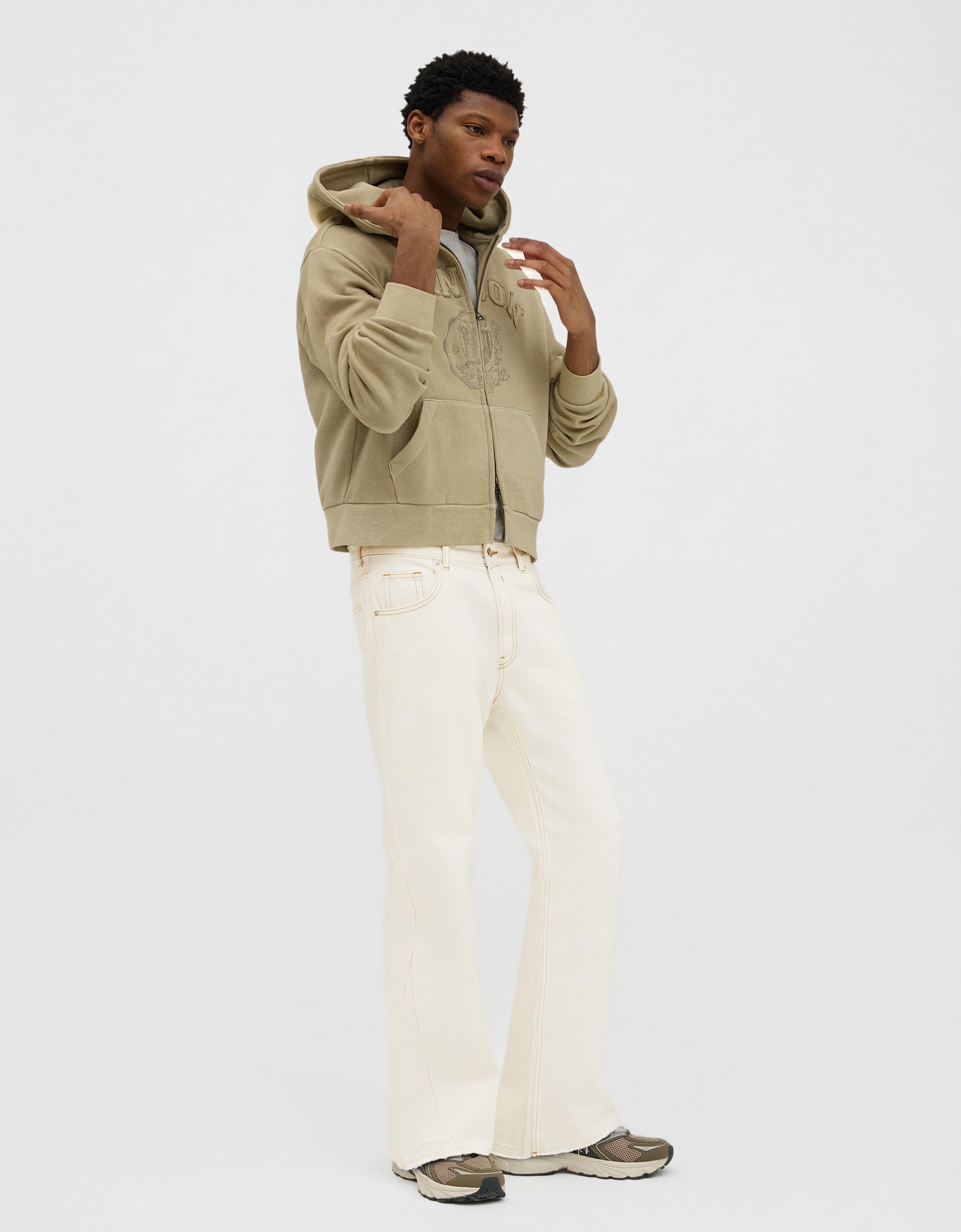 Straight-fit flared jeans — Cream