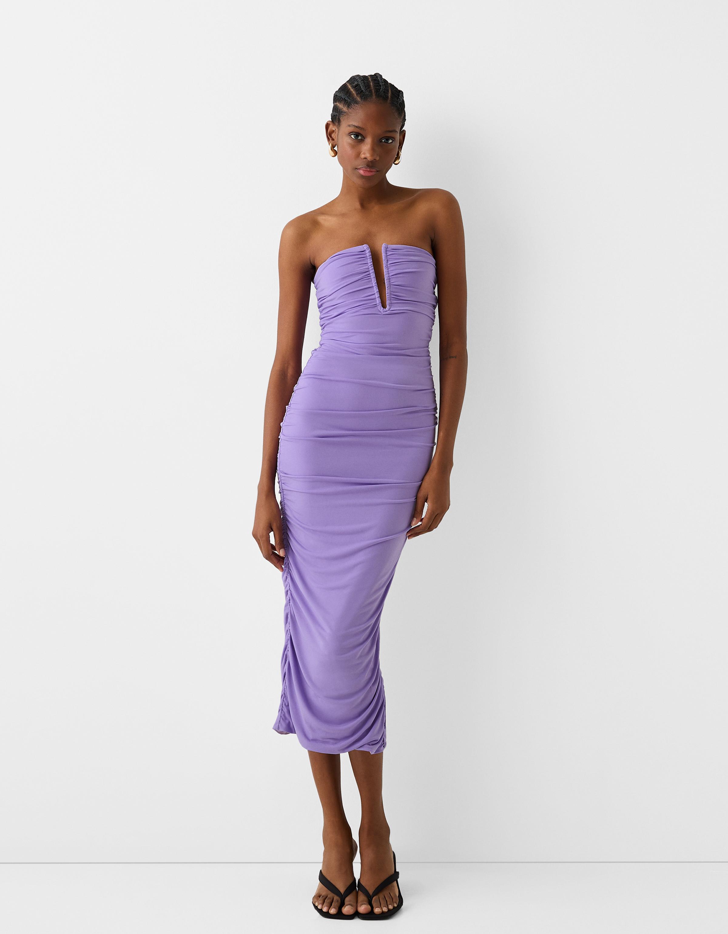 Purple dress bershka