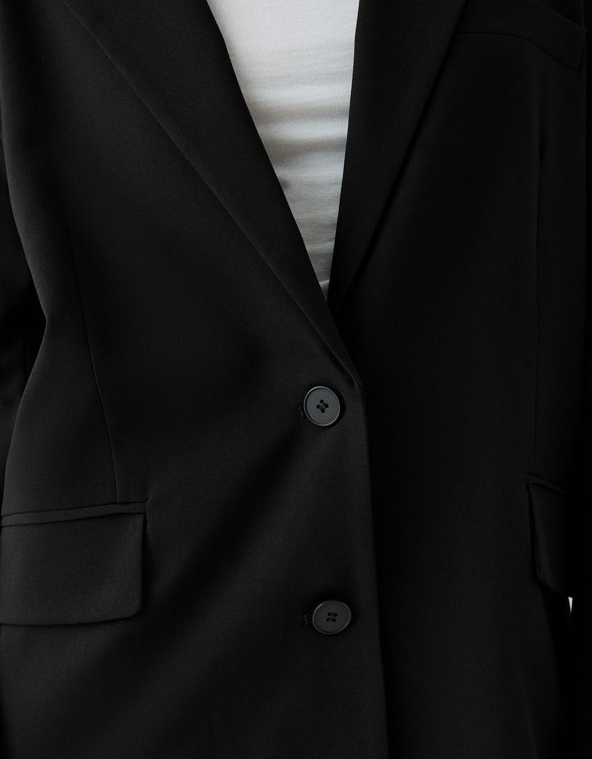 بليزر رجالي بقصّة مريحة-أسود-5