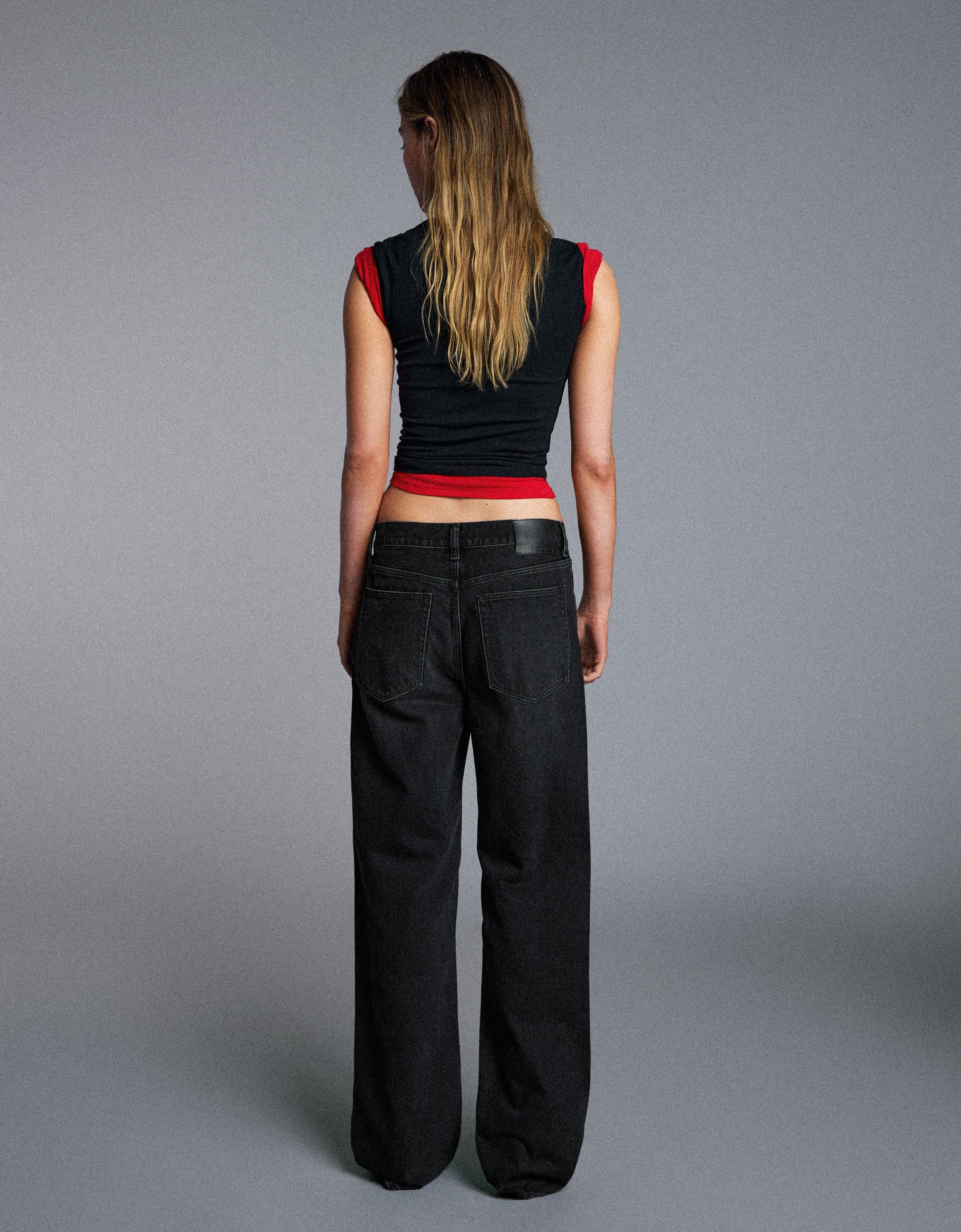 Straight baggy jeans — Black