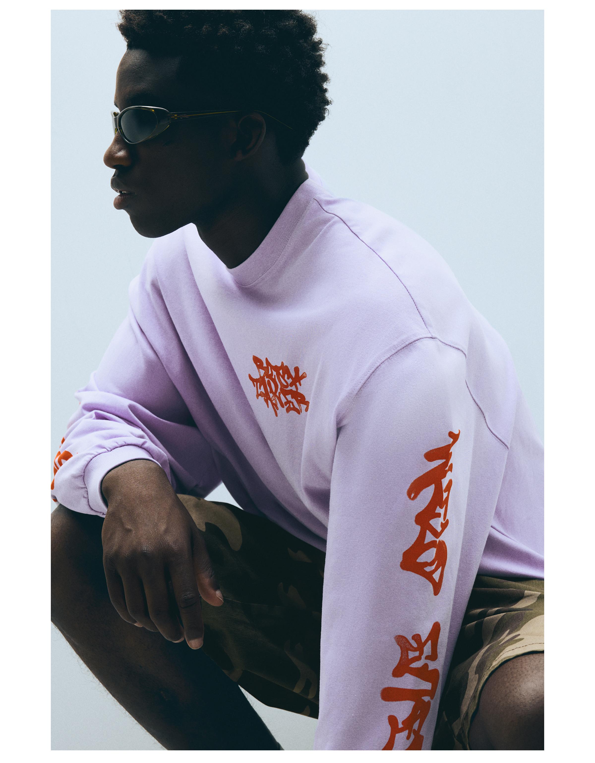 Long-sleeve print T-shirt — Violet
