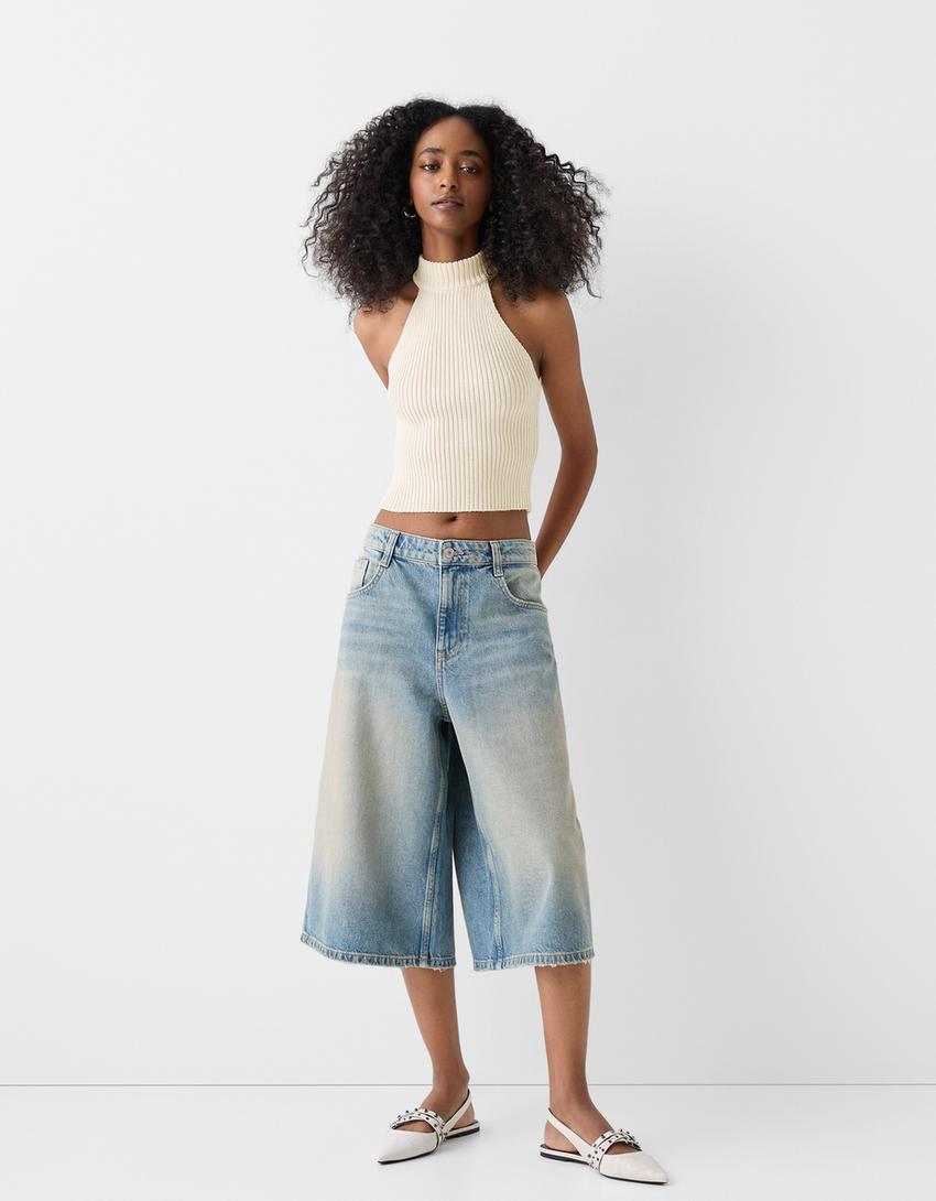 توب هالتر ريفي مضلع-كريمي-4