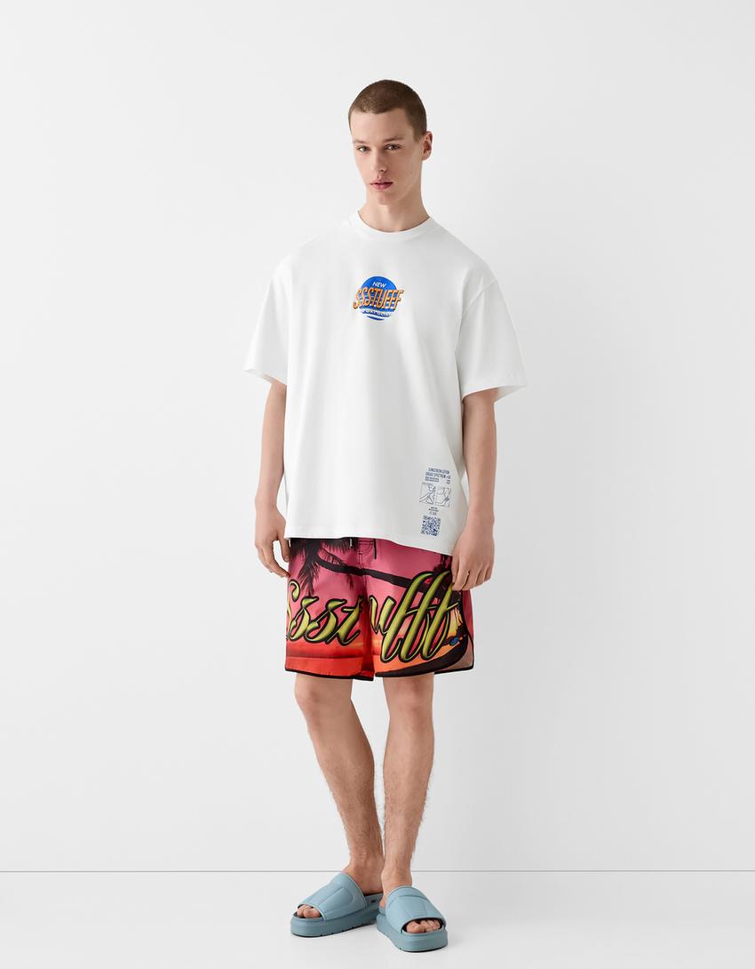 T-shirt BERSSSHKA X SSSTUFFF Wearable Art imprimé-Blanc-2