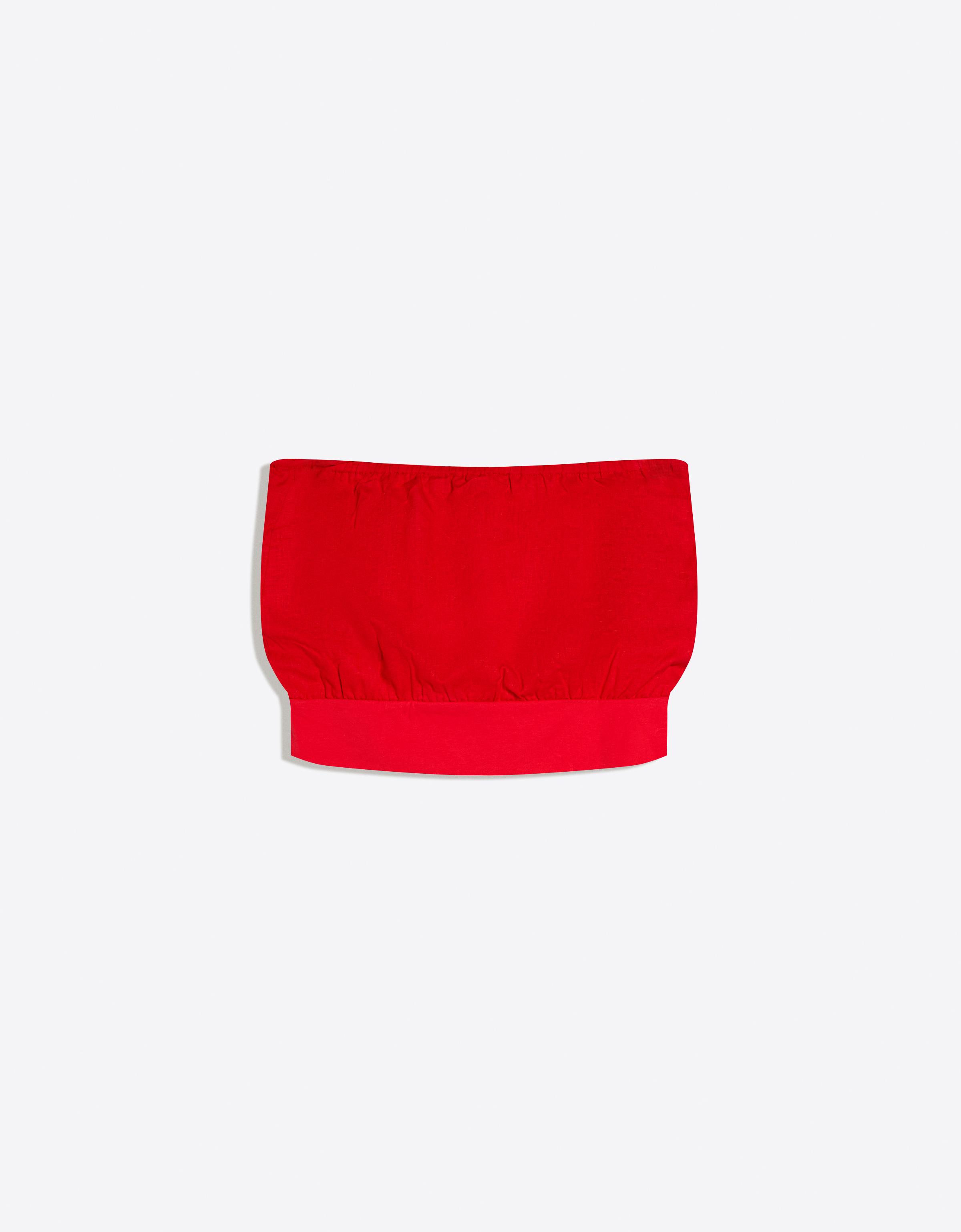 Bandeau top with tie