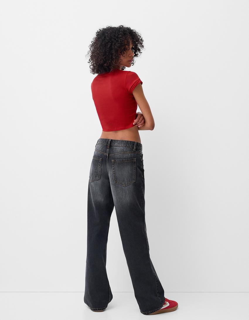 تيشرت بطبعة سيارات وأكمام قصيرة-أحمر-1