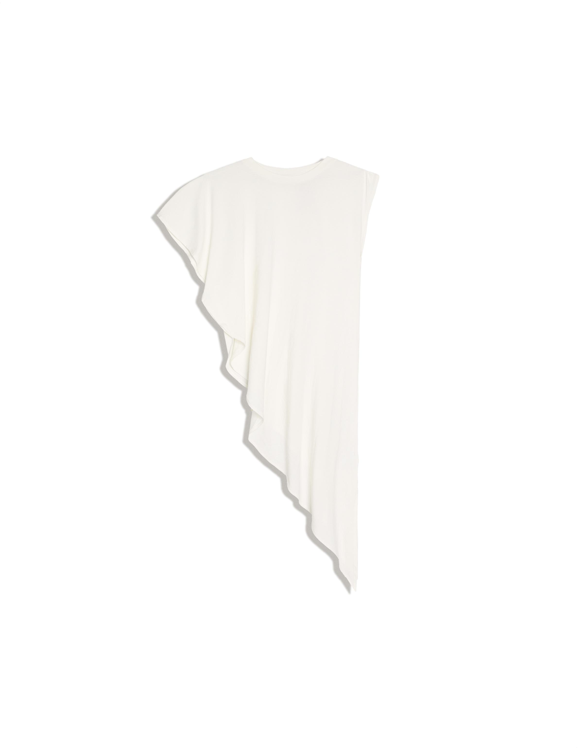 Long asymmetrical T-shirt — Off white