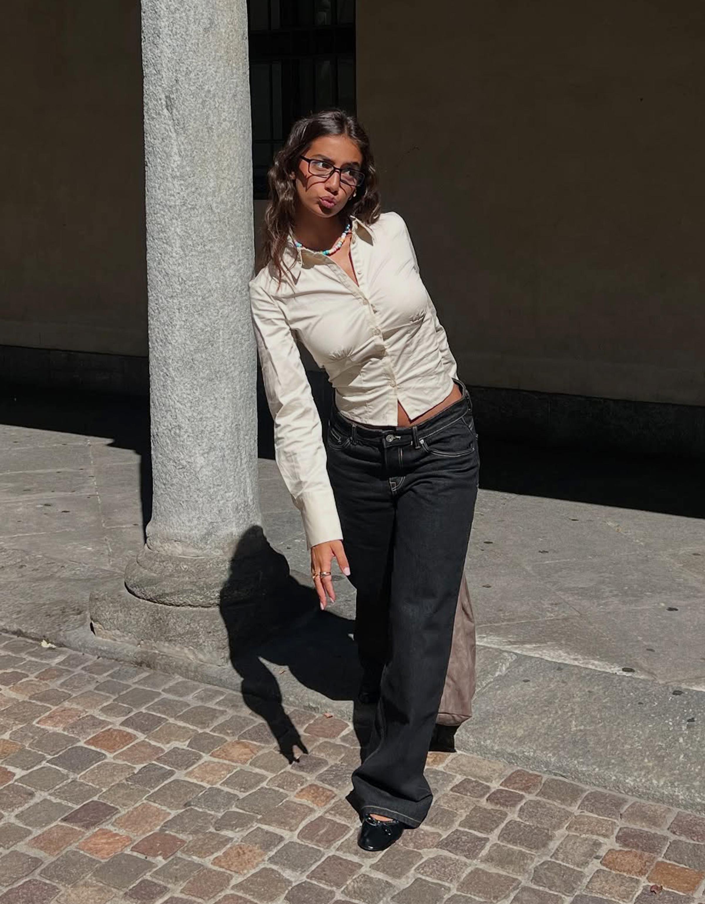 Düşük bel boyfriend jean - Görsel 9