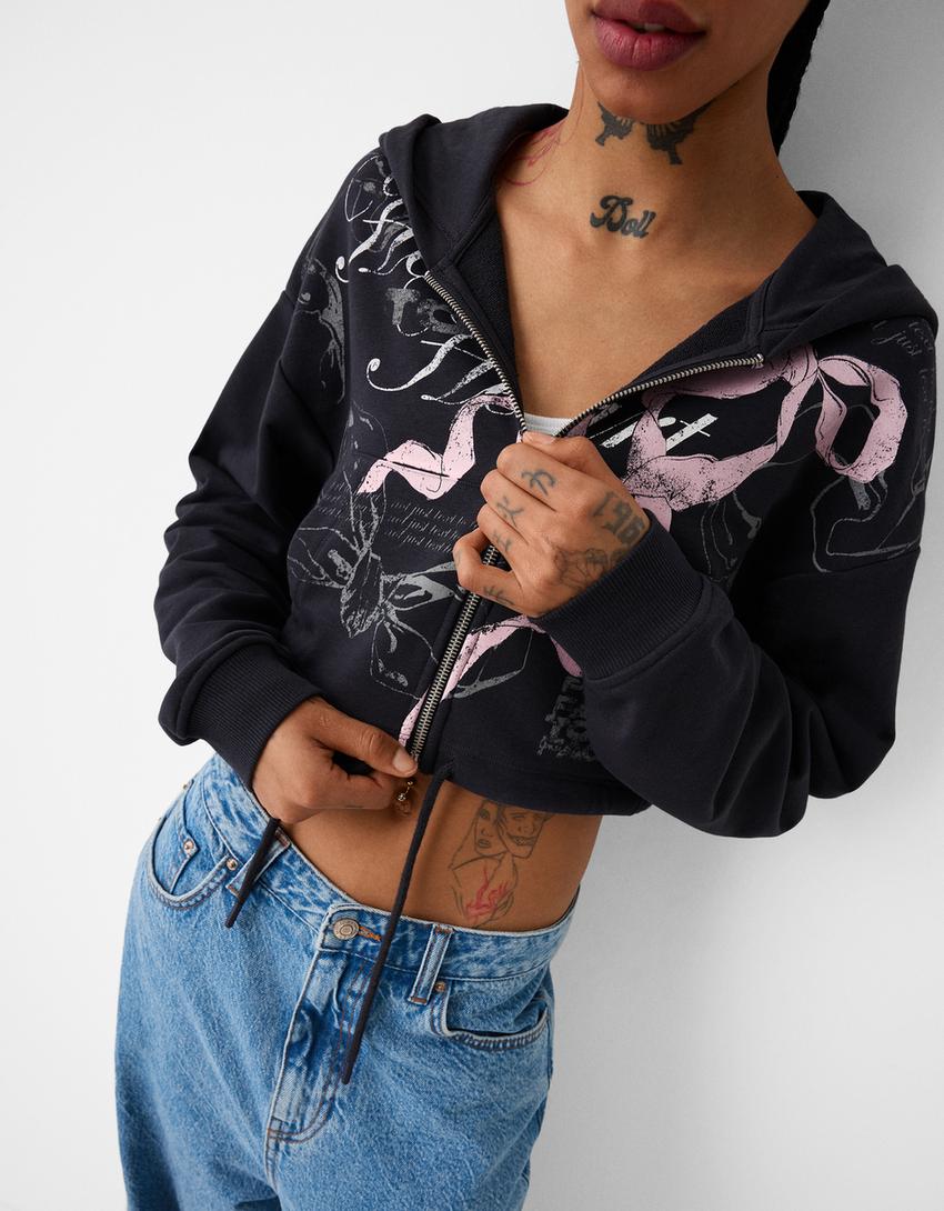 Suadoiro capucha estampado-Negro-2