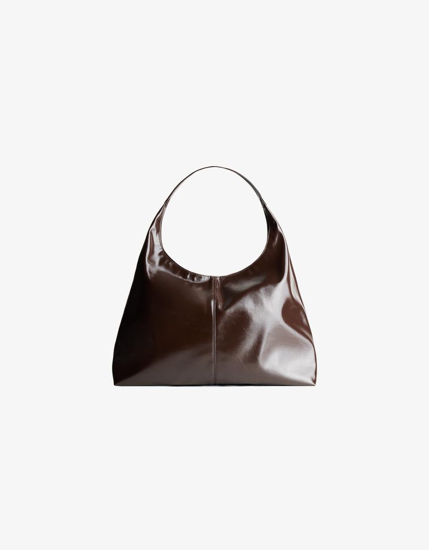 Laklook tasje-Bruin