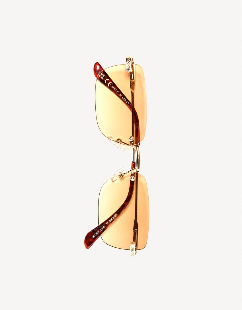 Metallic sunglasses-Brown