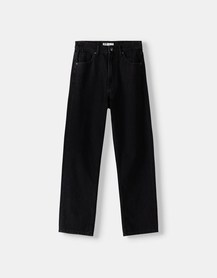 Jeans mom fit-Preto-4