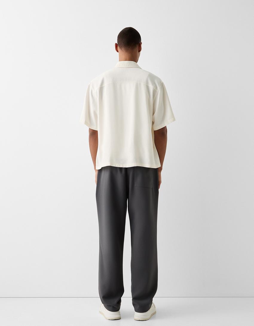 Calças jogger wide tailored fit-Cinzento-escuro-2