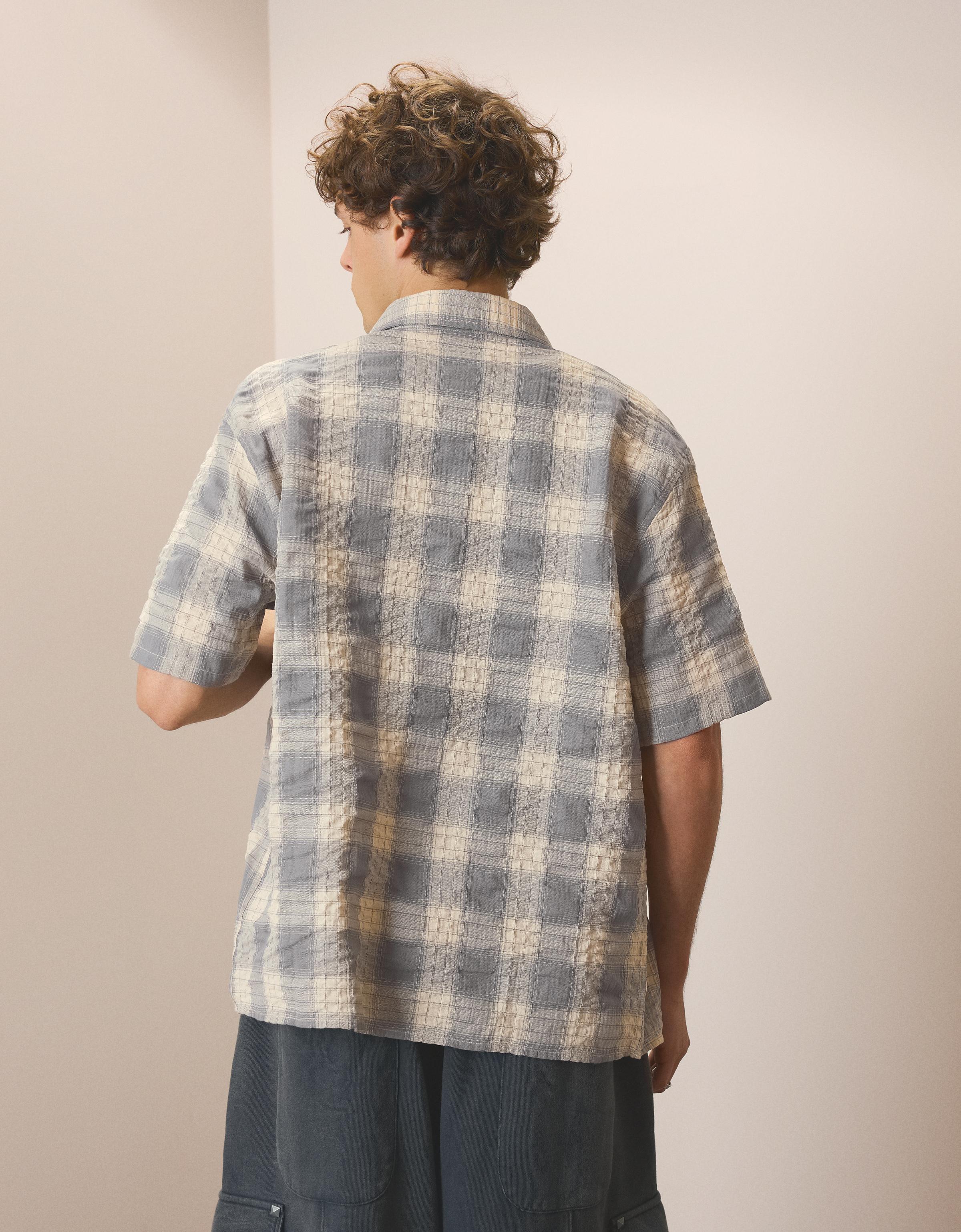 Relaxed fit kareli gömlek - Görsel 14