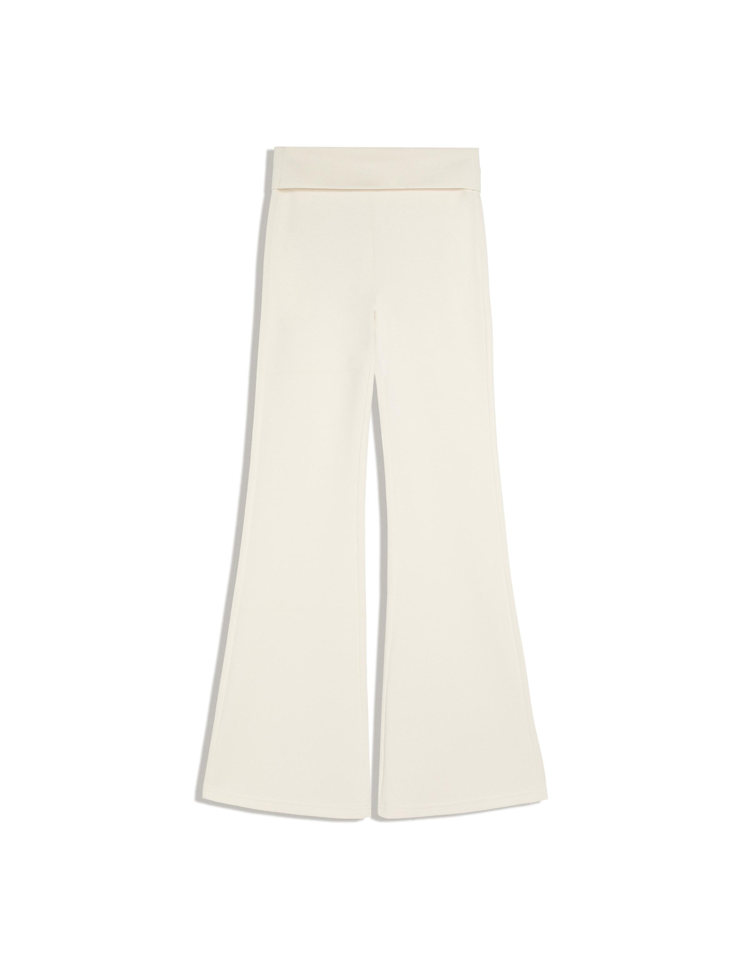 Flared modal trousers — Cream