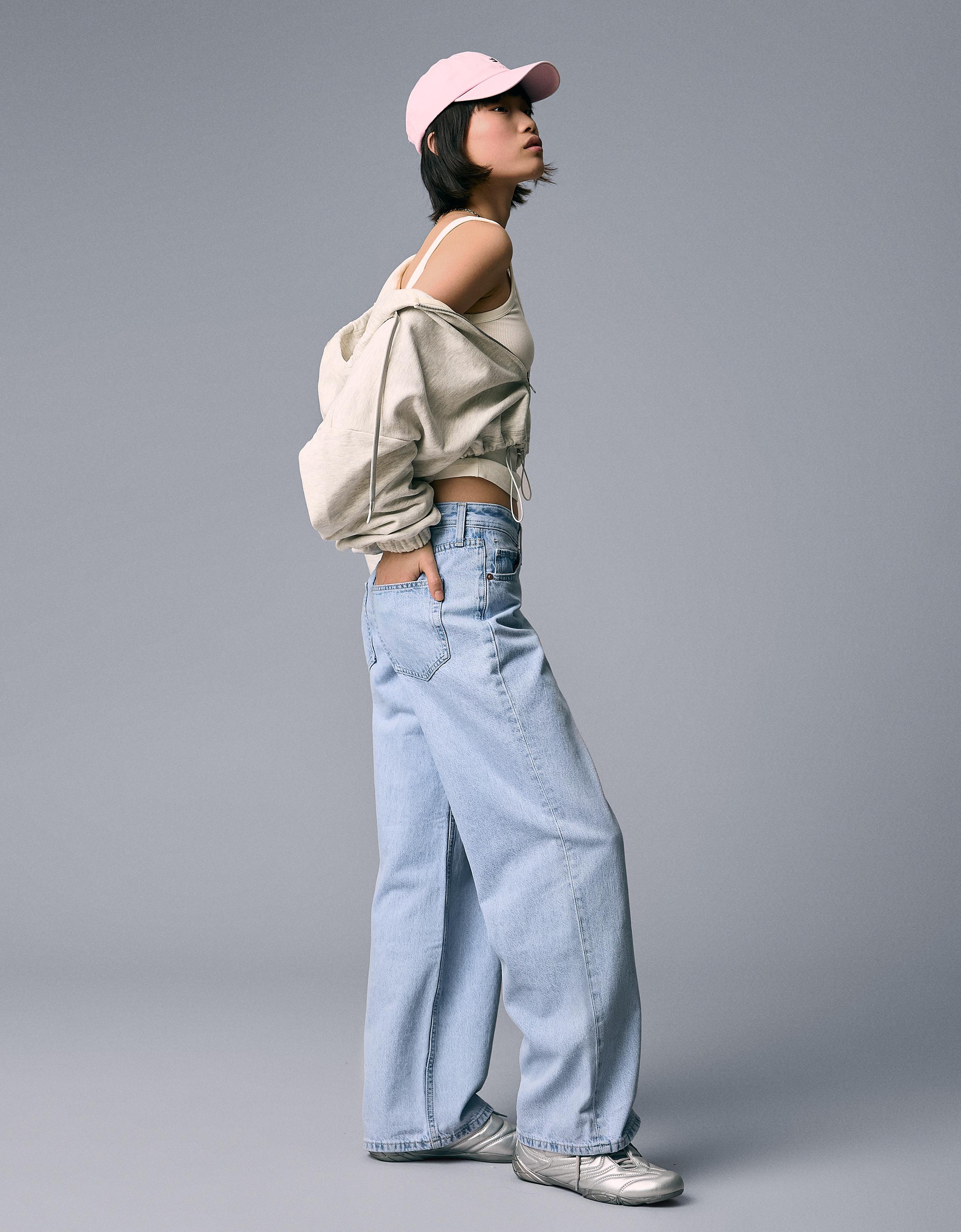 straight fit düşük bel jean - Görsel 55