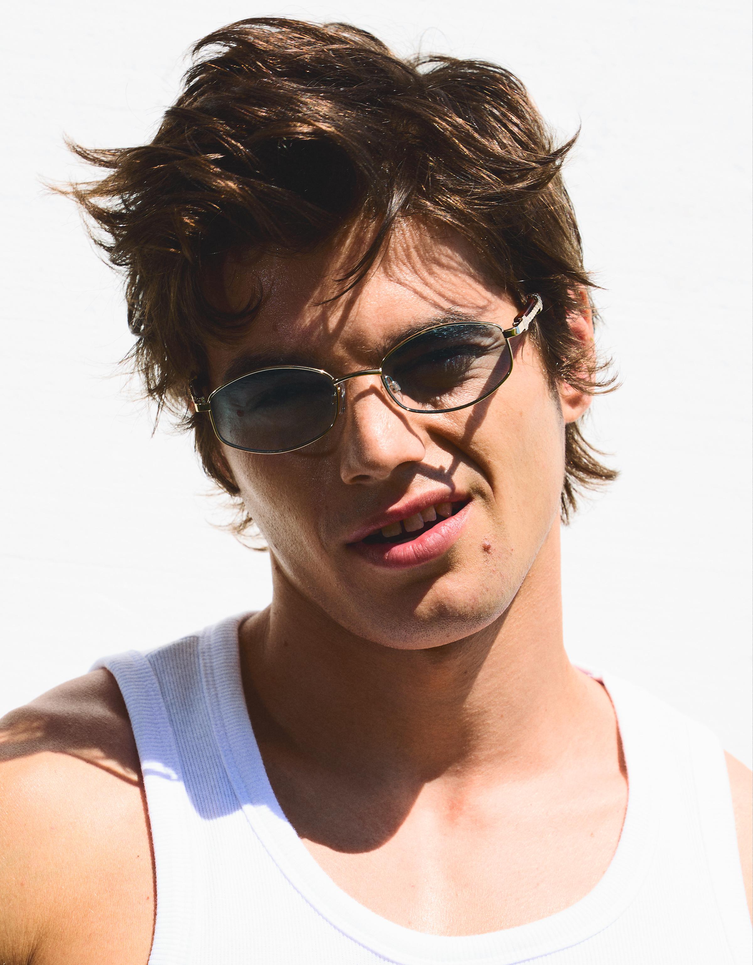 Wood effect temple sunglasses — Green