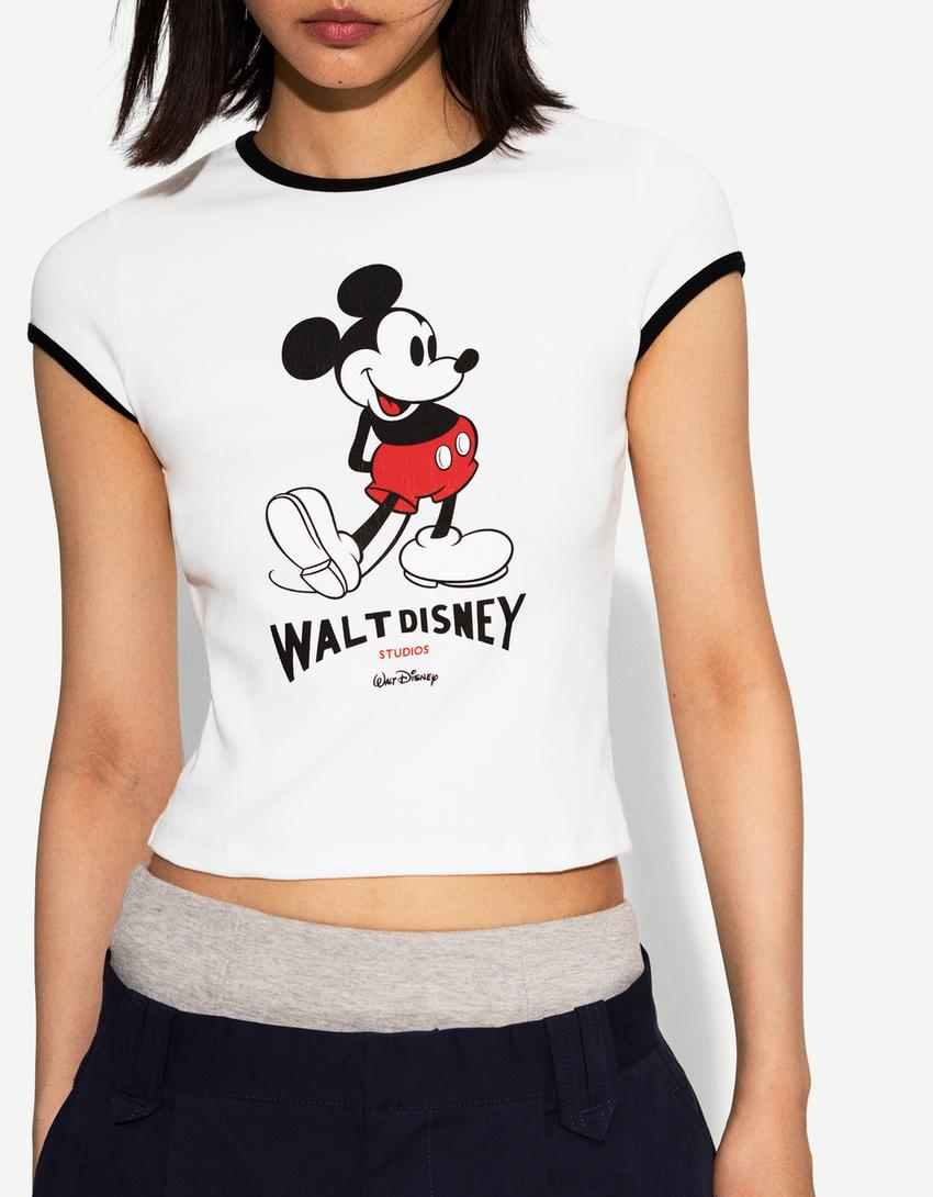 T-shirt Mickey de manga curta-Branco-2