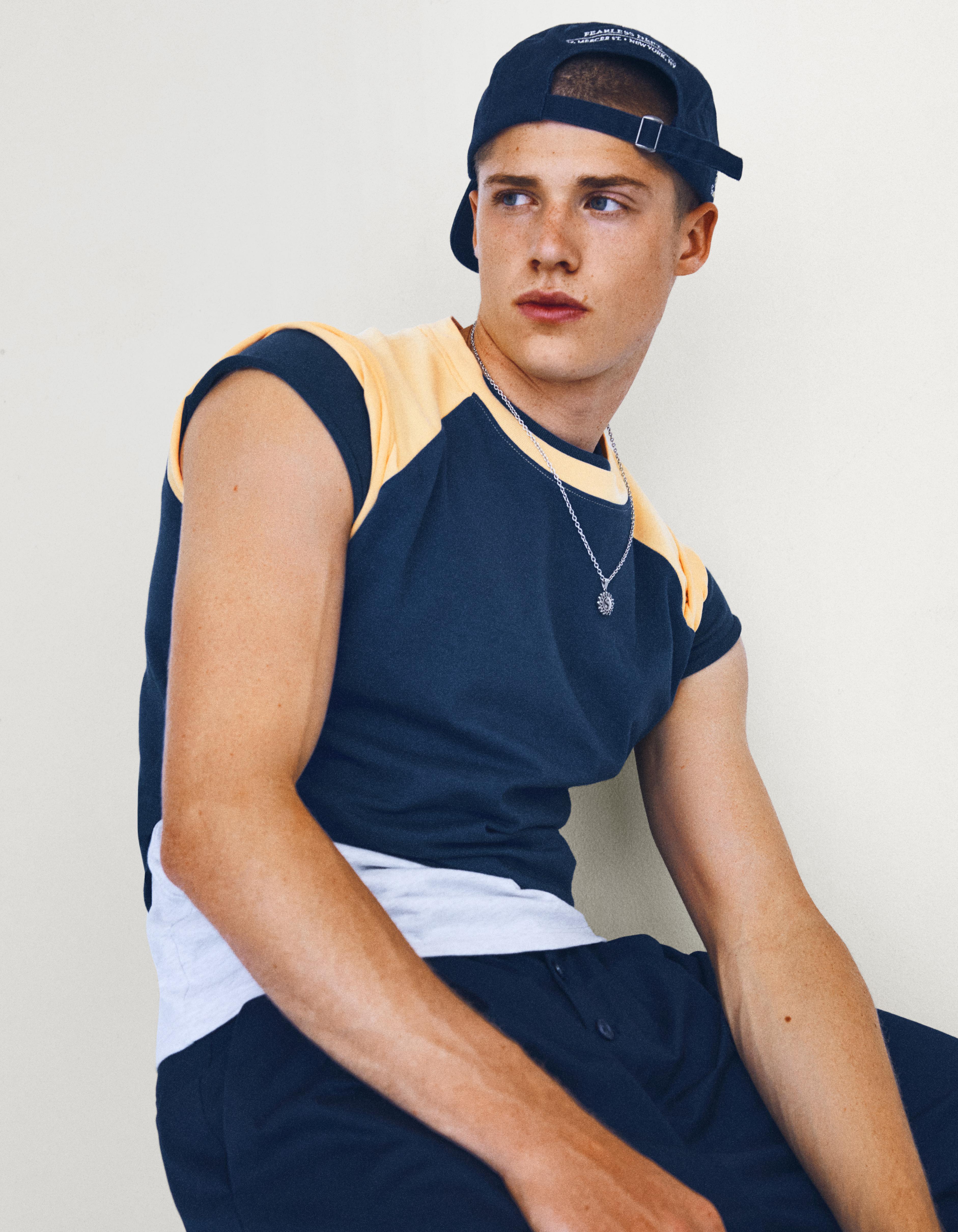 Short sleeve raglan T-shirt — Navy