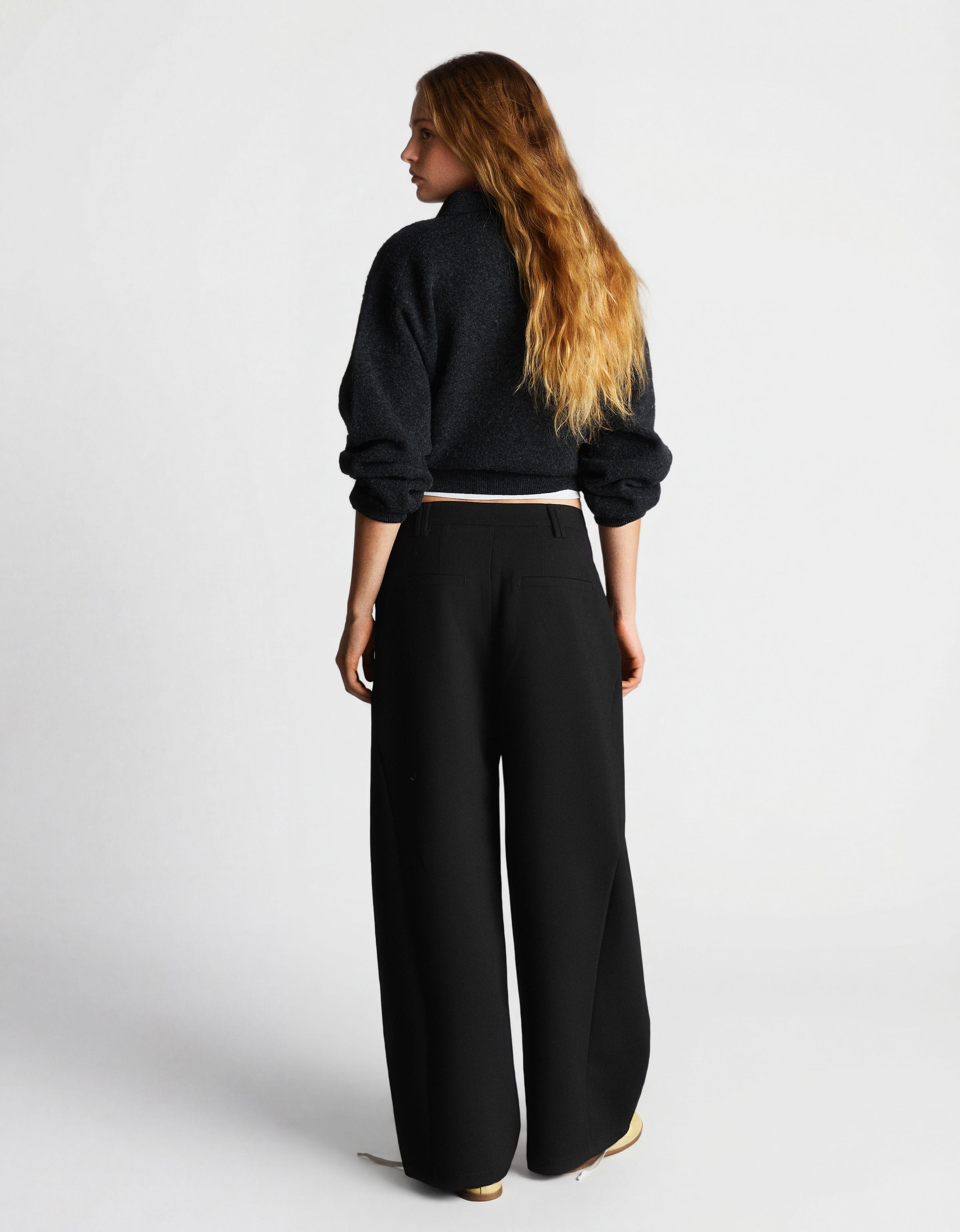 Çift kumaşlı hacimli pantolon - Görsel 41