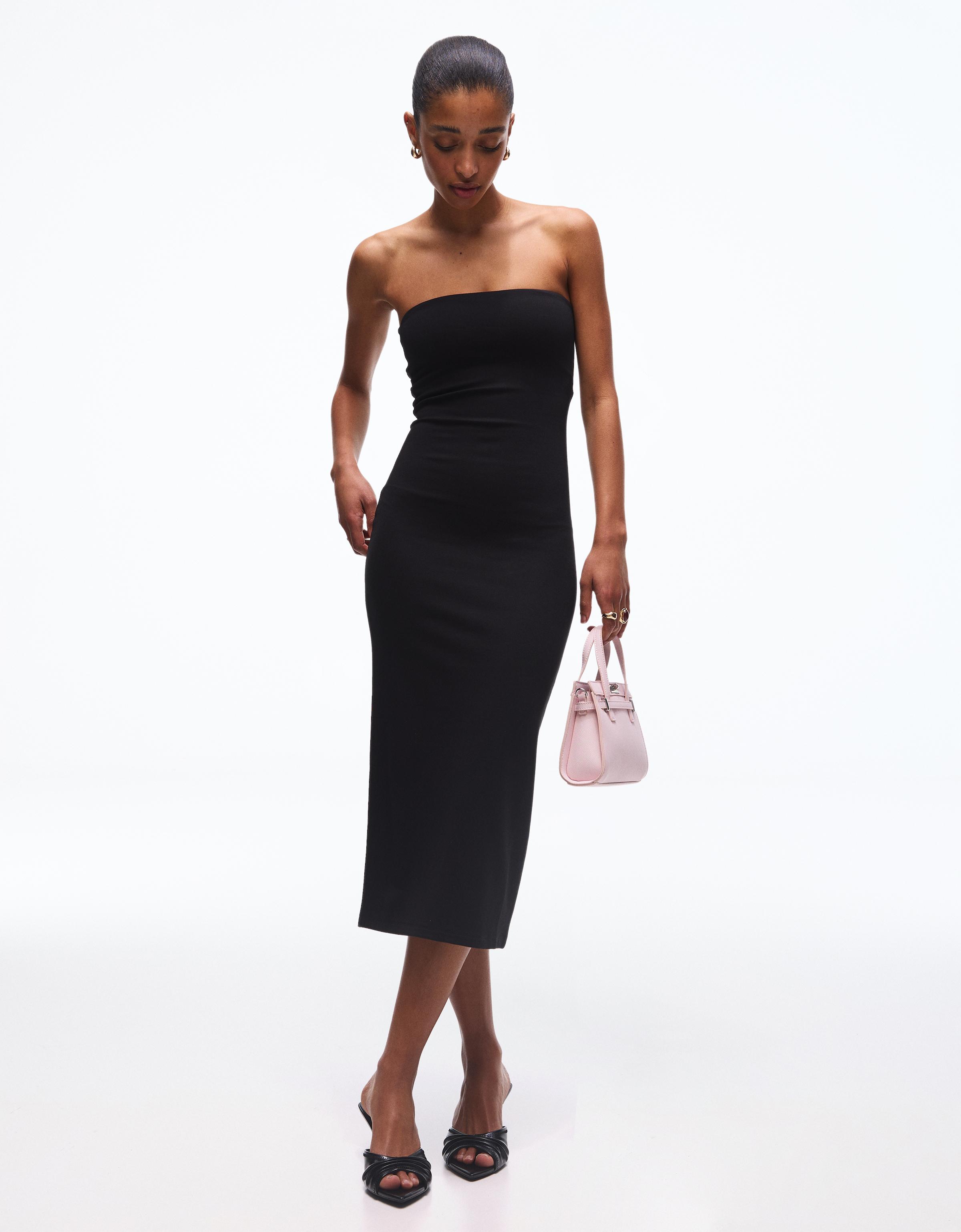 Bandeau triko midi elbise - Görsel 26